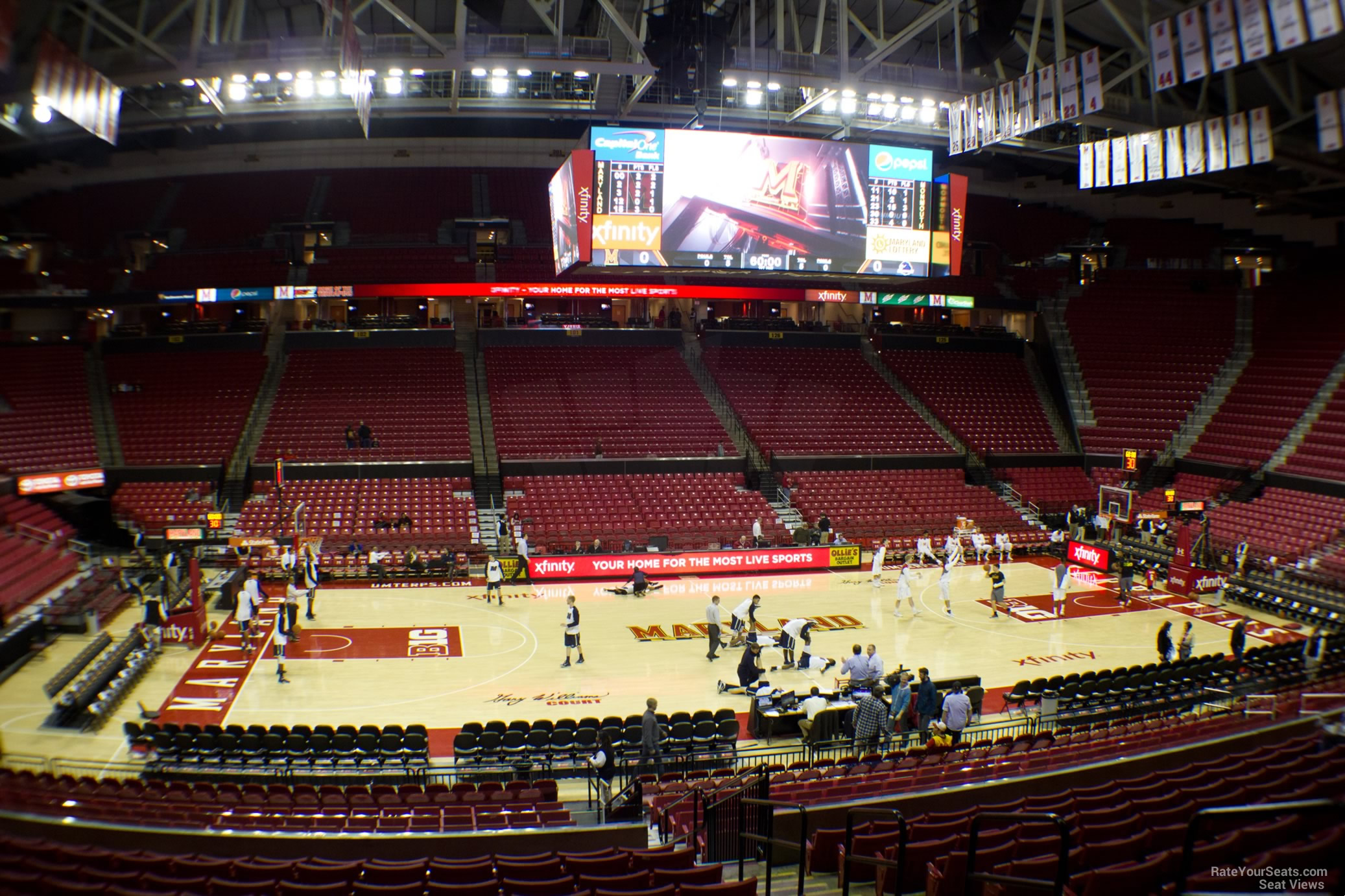 section 113, row 12 seat view  - xfinity center (maryland)