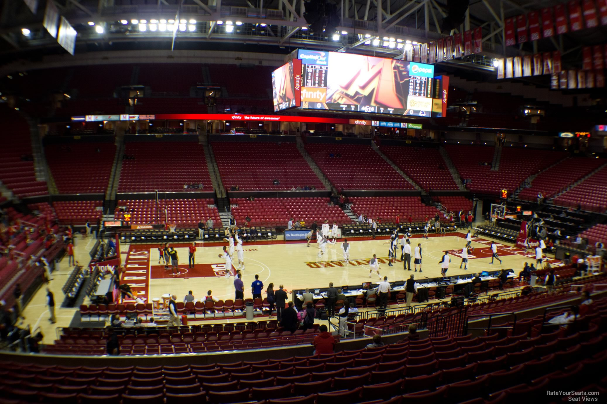 section 126, row 12 seat view  - xfinity center (maryland)
