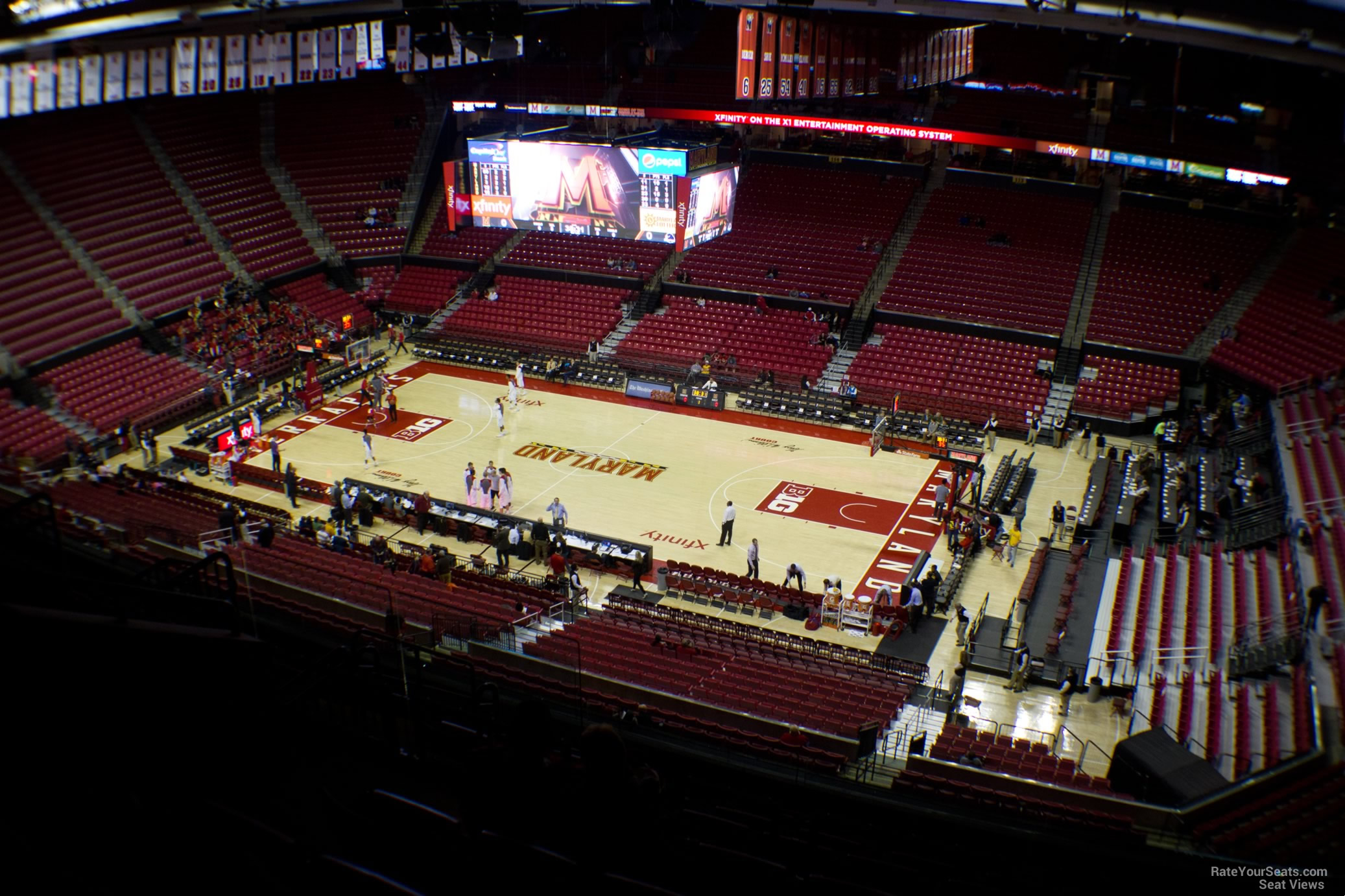 section 203, row 11 seat view  - xfinity center (maryland)