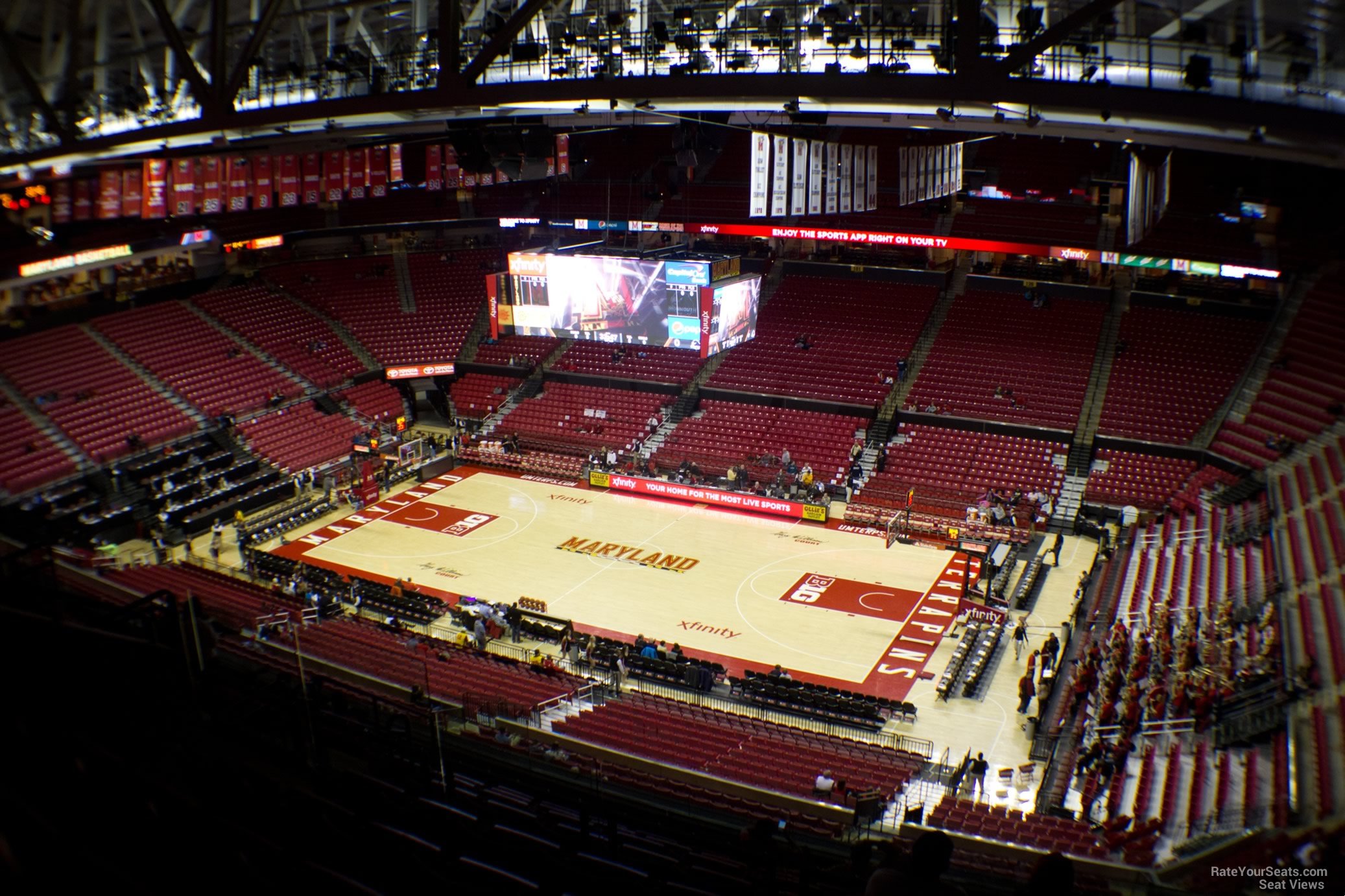 section 216, row 11 seat view  - xfinity center (maryland)