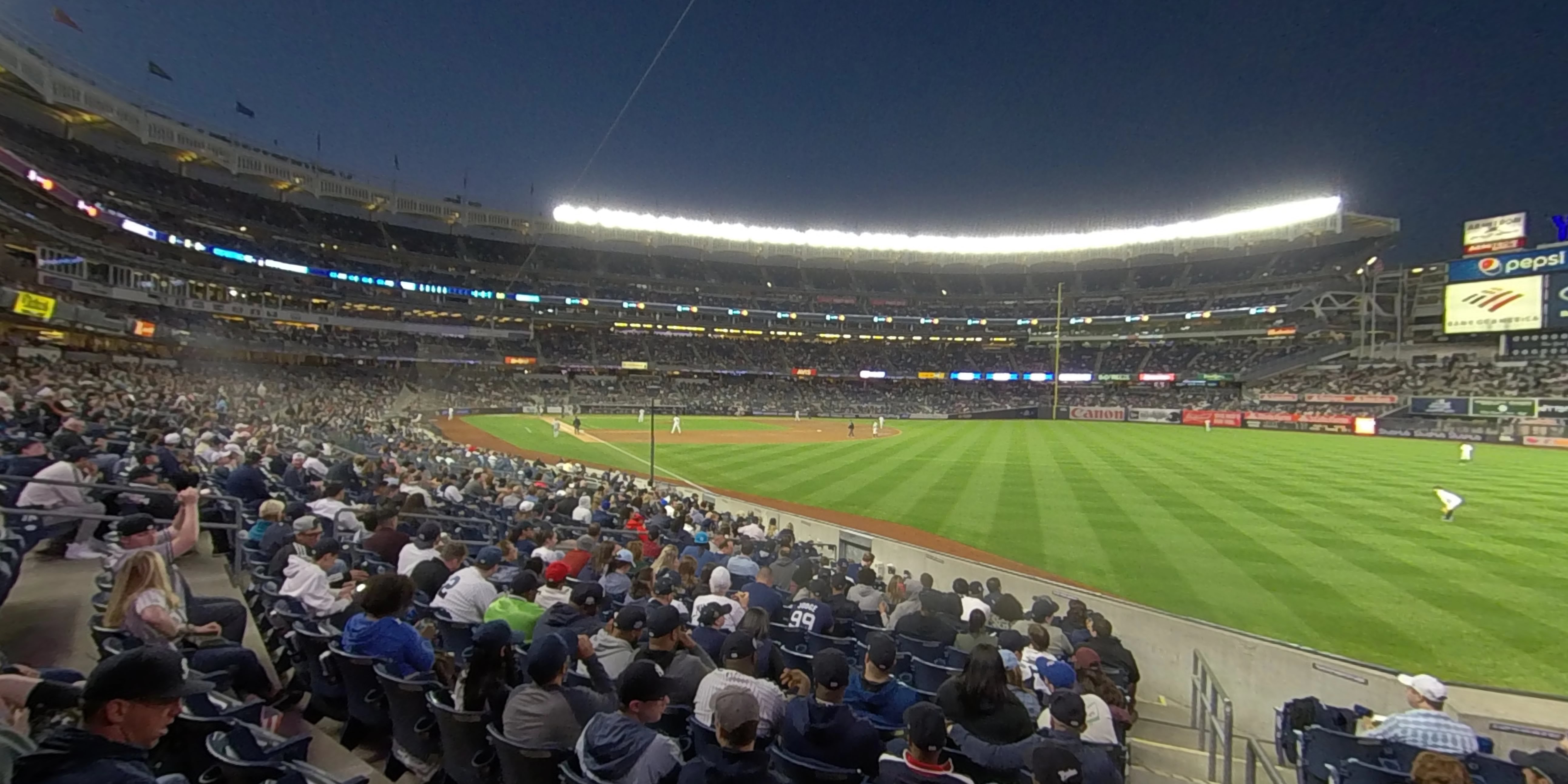section 108 panoramic seat view  for baseball - yankee stadium