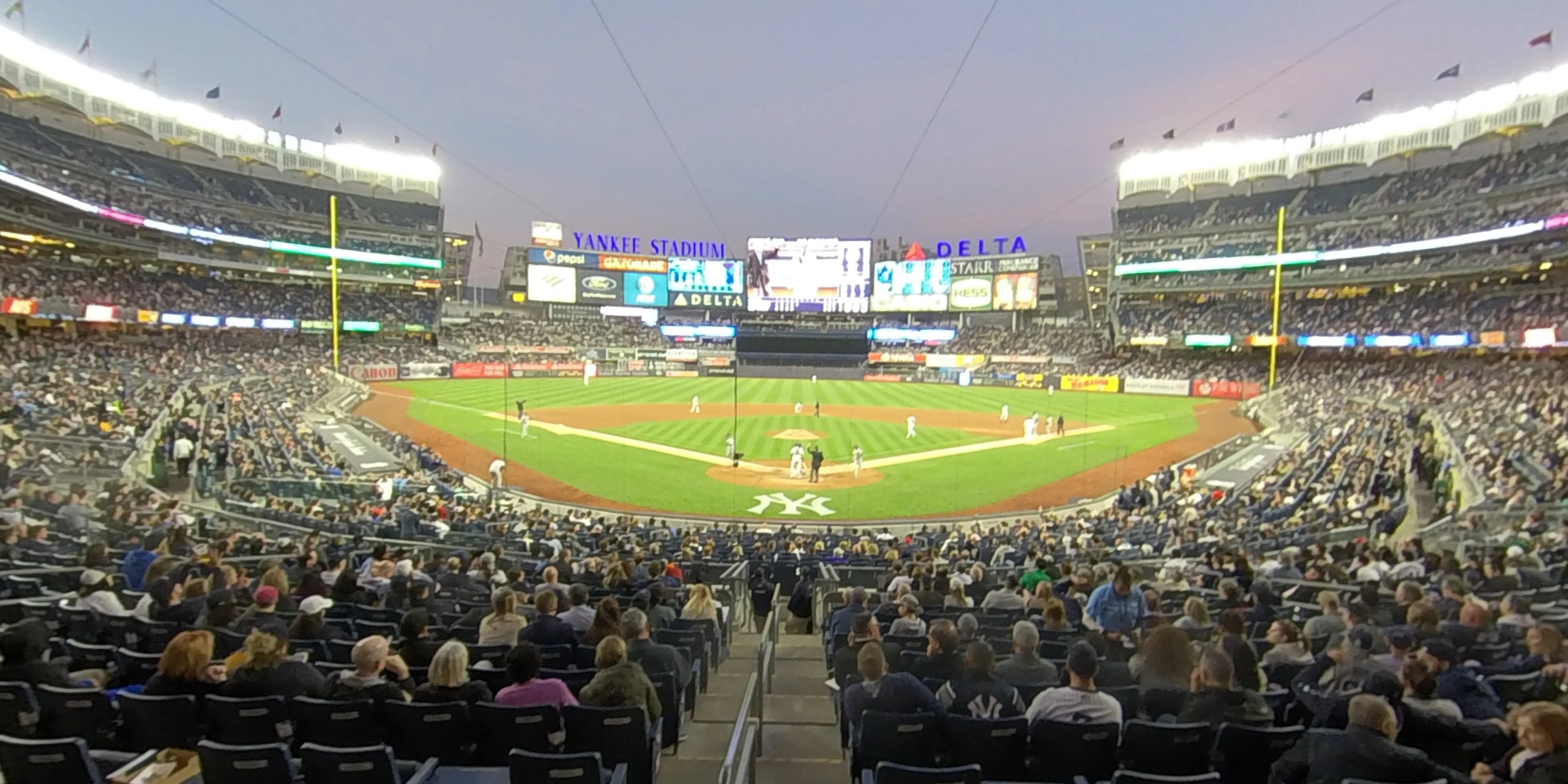 section 120a panoramic seat view  for baseball - yankee stadium