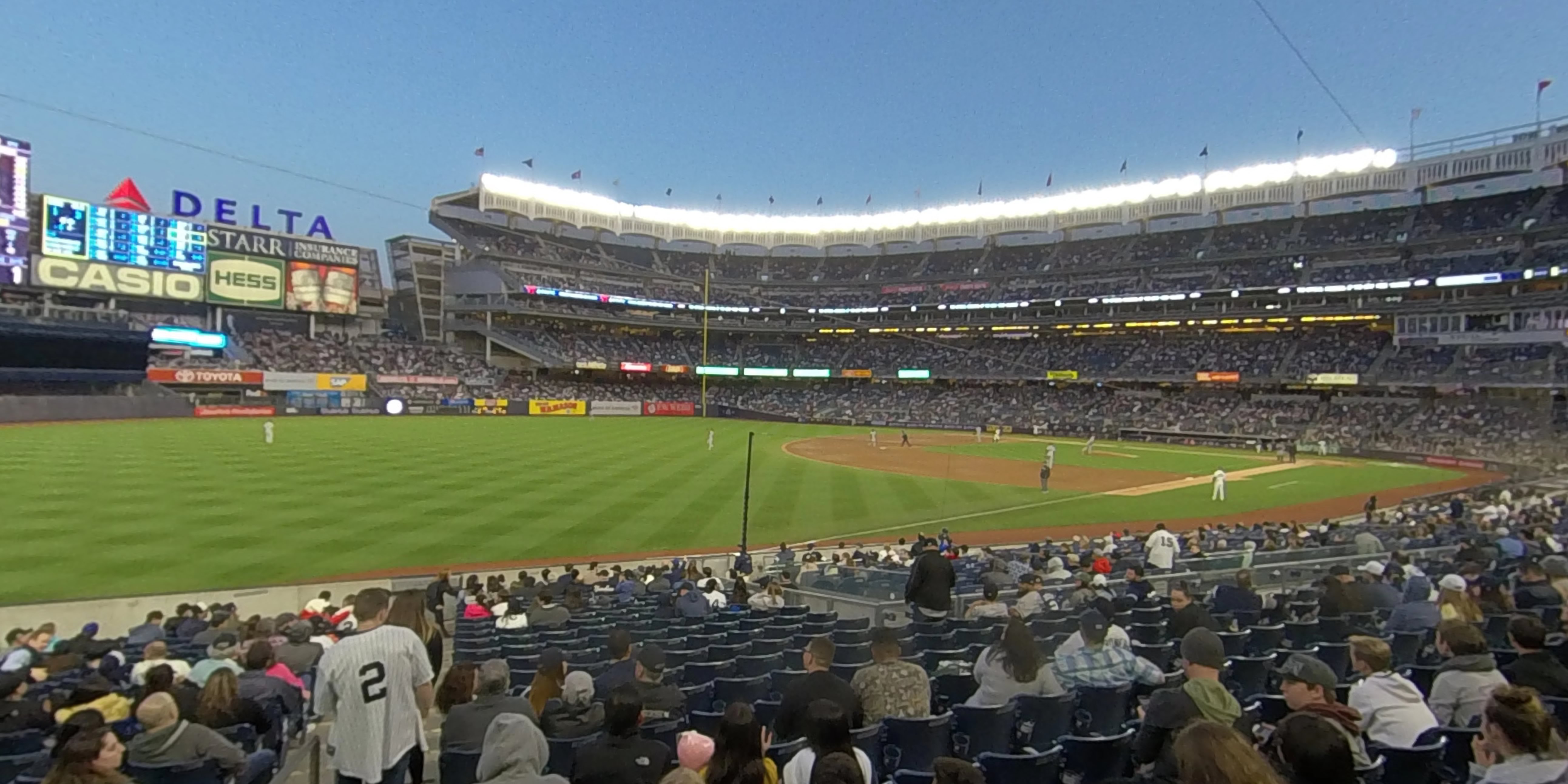 section 129 panoramic seat view  for baseball - yankee stadium