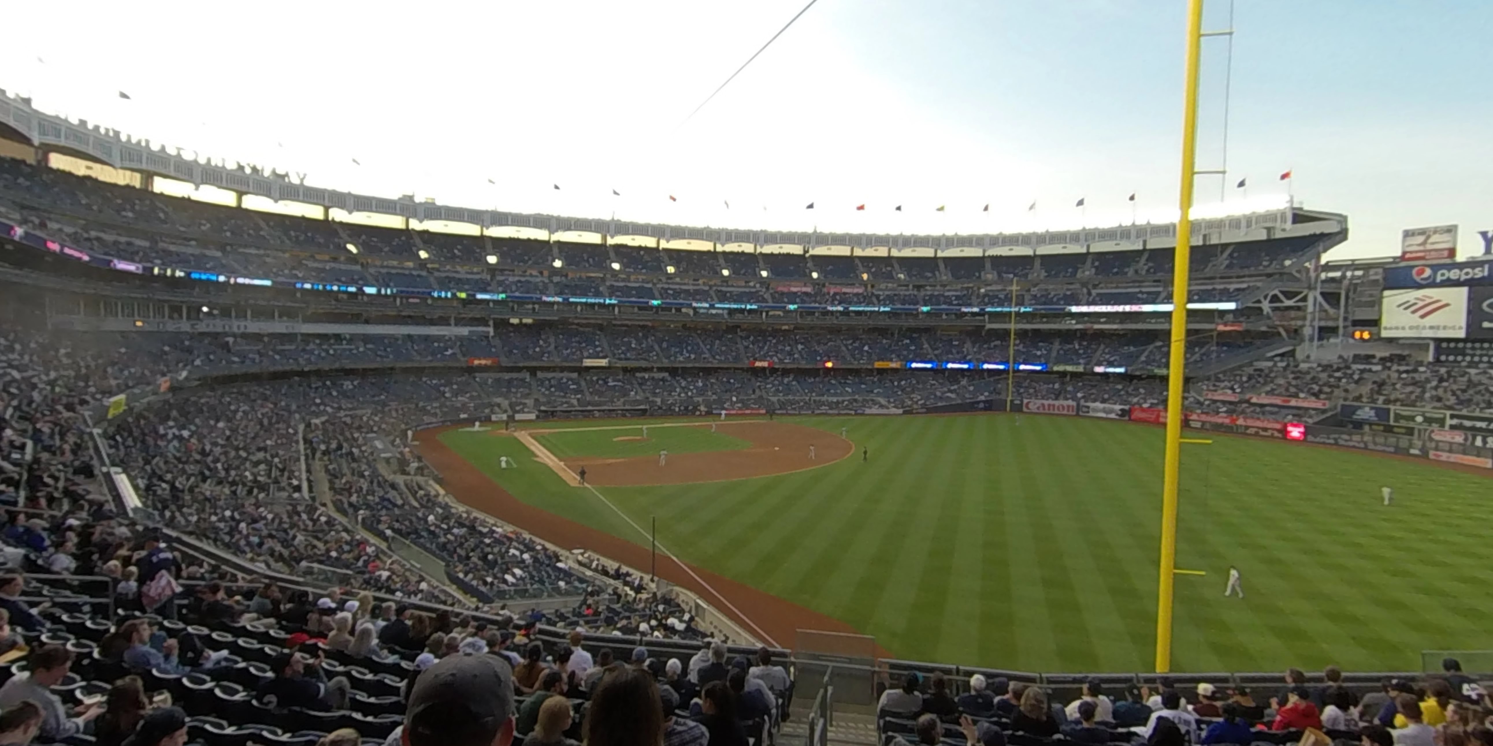 section 208 panoramic seat view  for baseball - yankee stadium