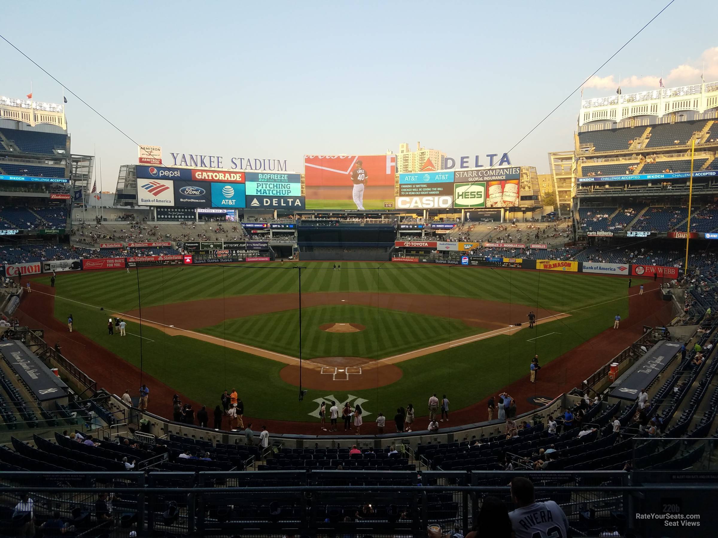 section 220b, row 7 seat view  for baseball - yankee stadium