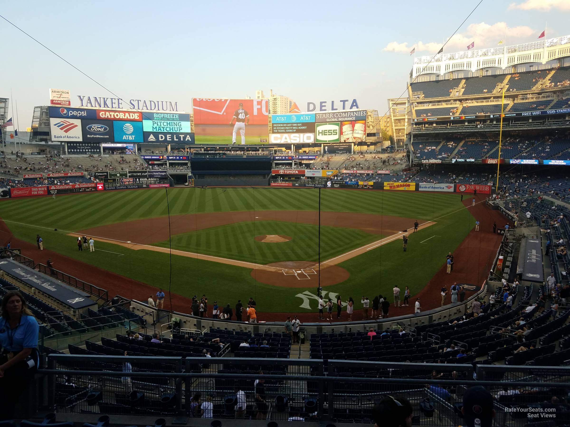 section 220c, row 7 seat view  for baseball - yankee stadium