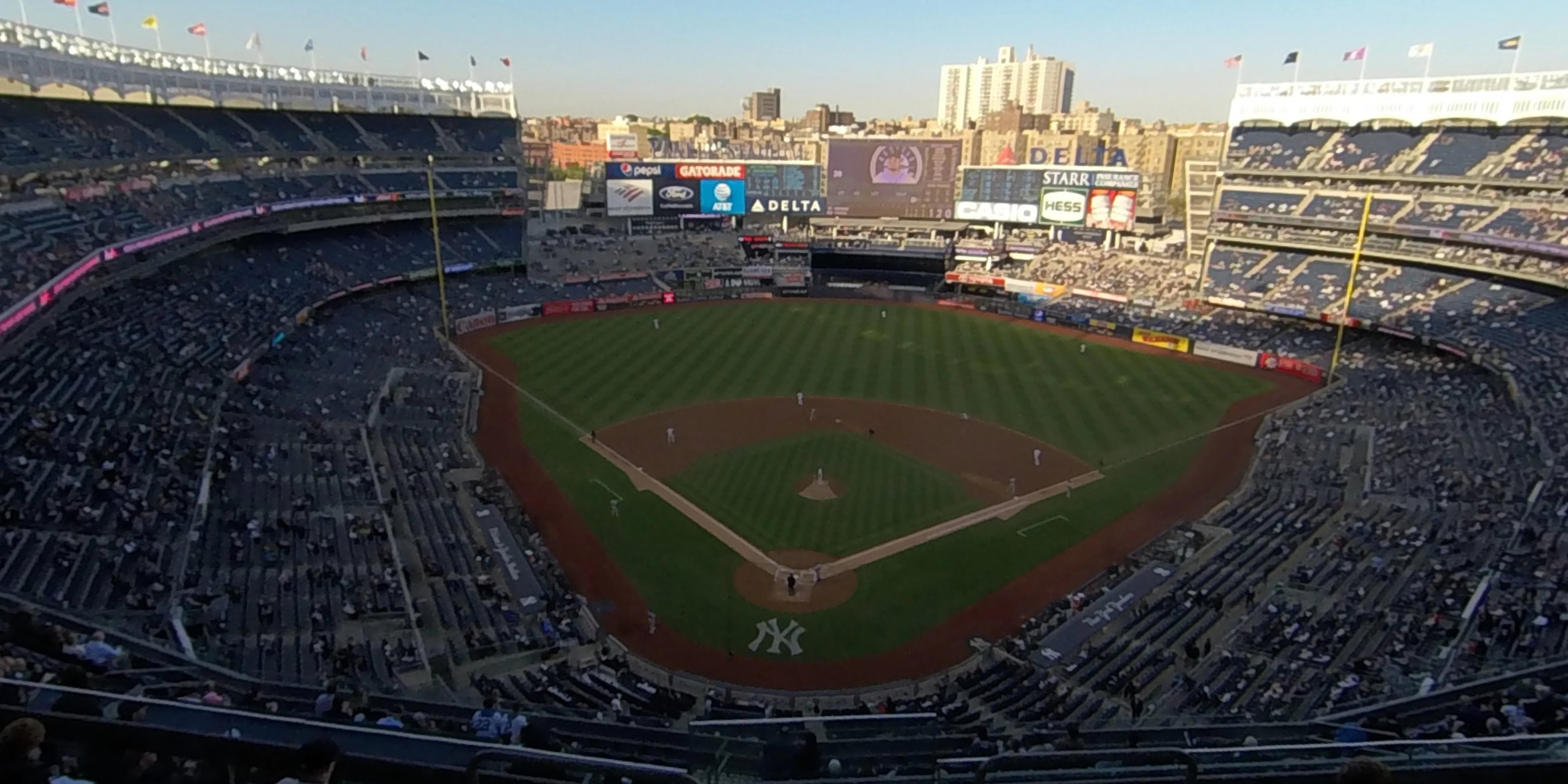 section 420a panoramic seat view  for baseball - yankee stadium