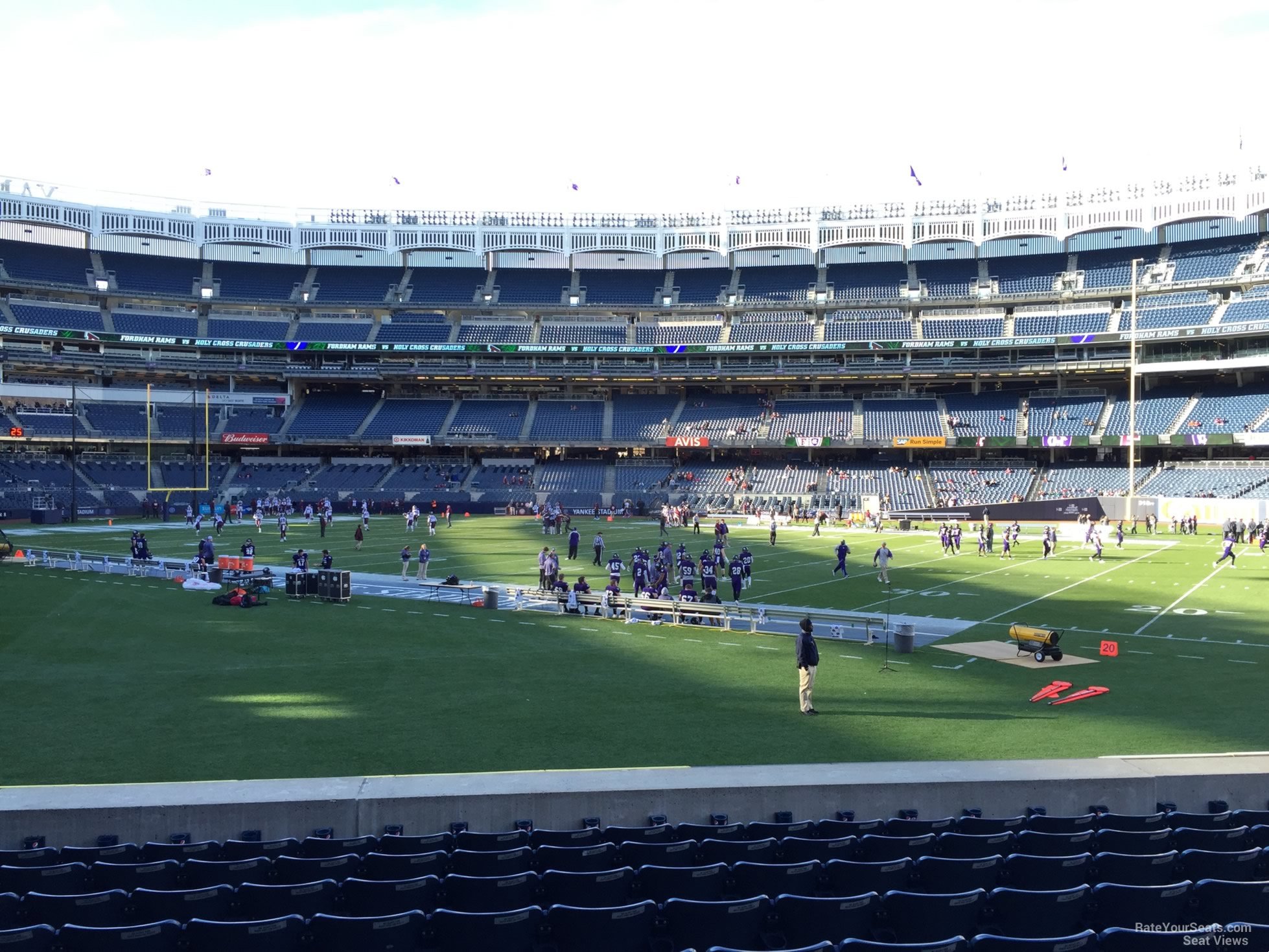 section 104, row 10 seat view  for football - yankee stadium