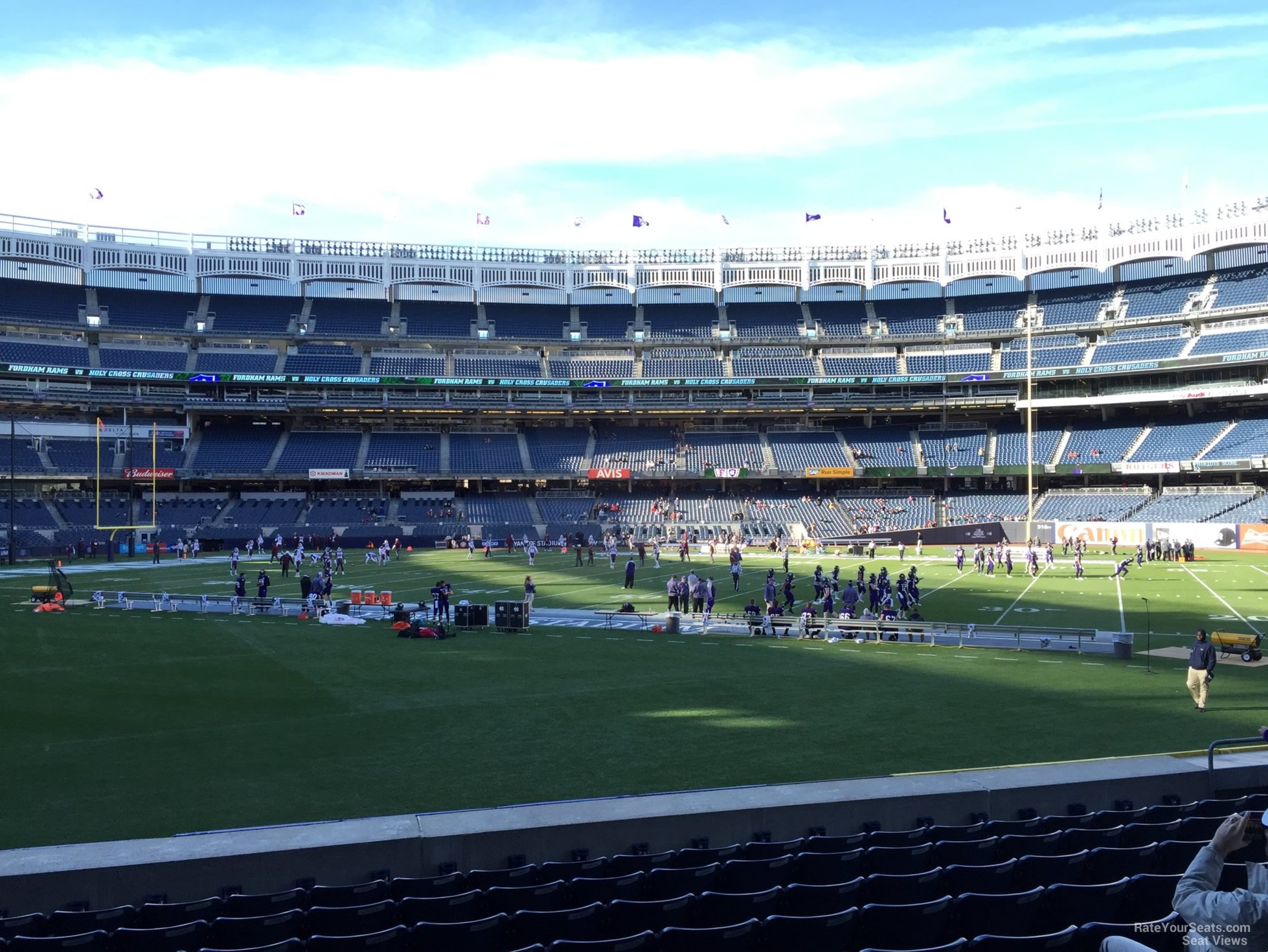 section 105, row 10 seat view  for football - yankee stadium