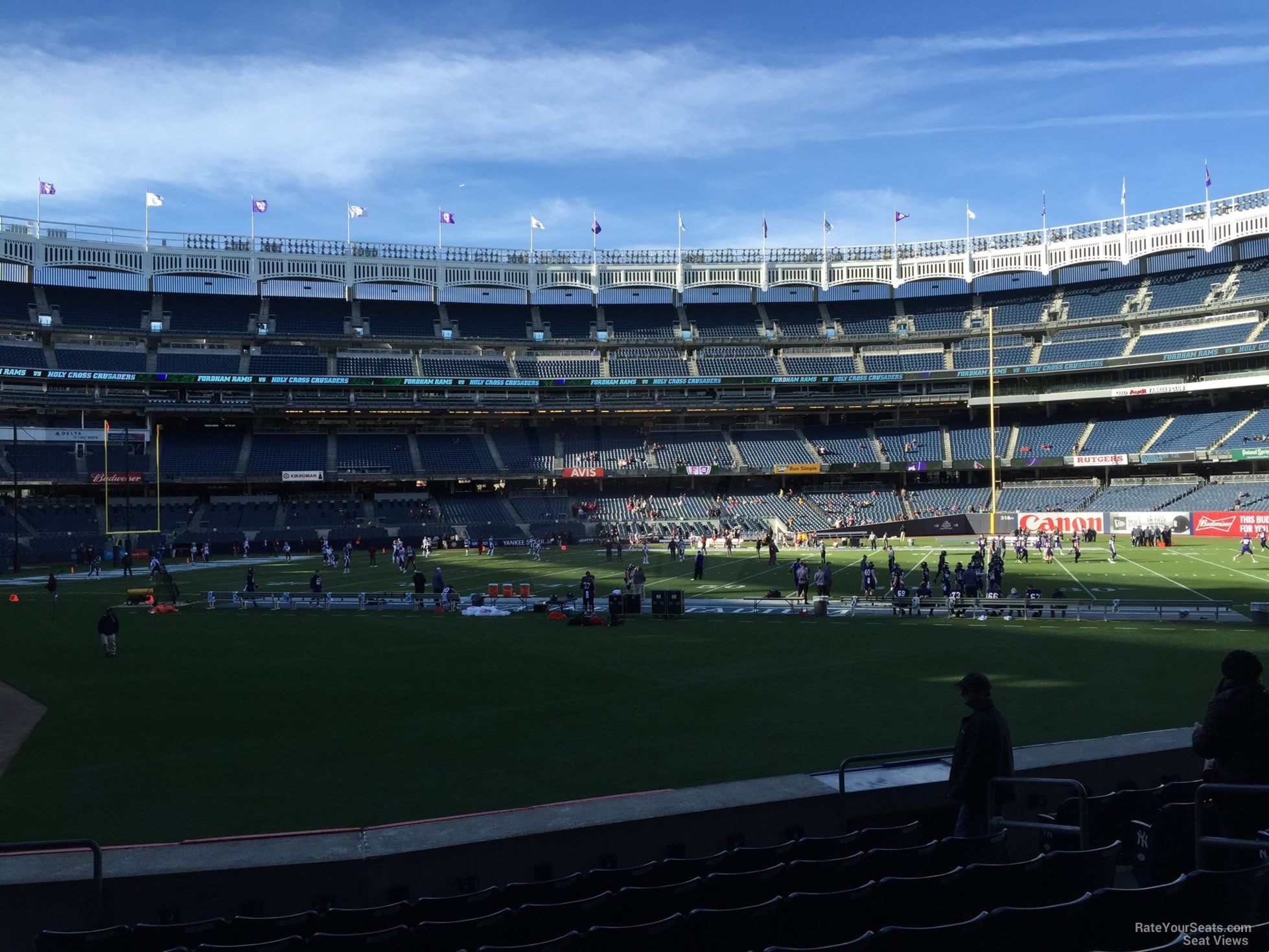 section 106, row 10 seat view  for football - yankee stadium