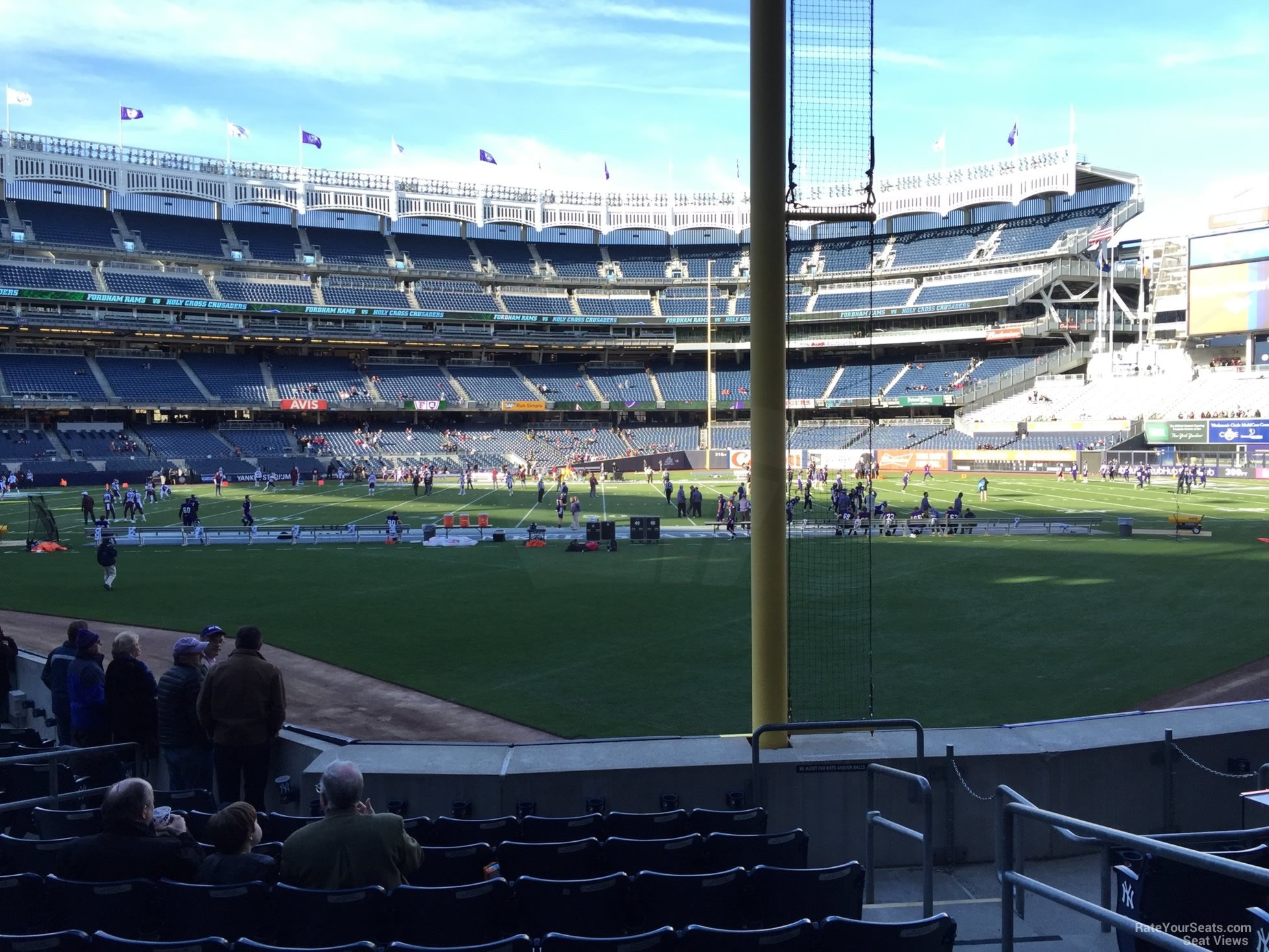 section 108, row 10 seat view  for football - yankee stadium