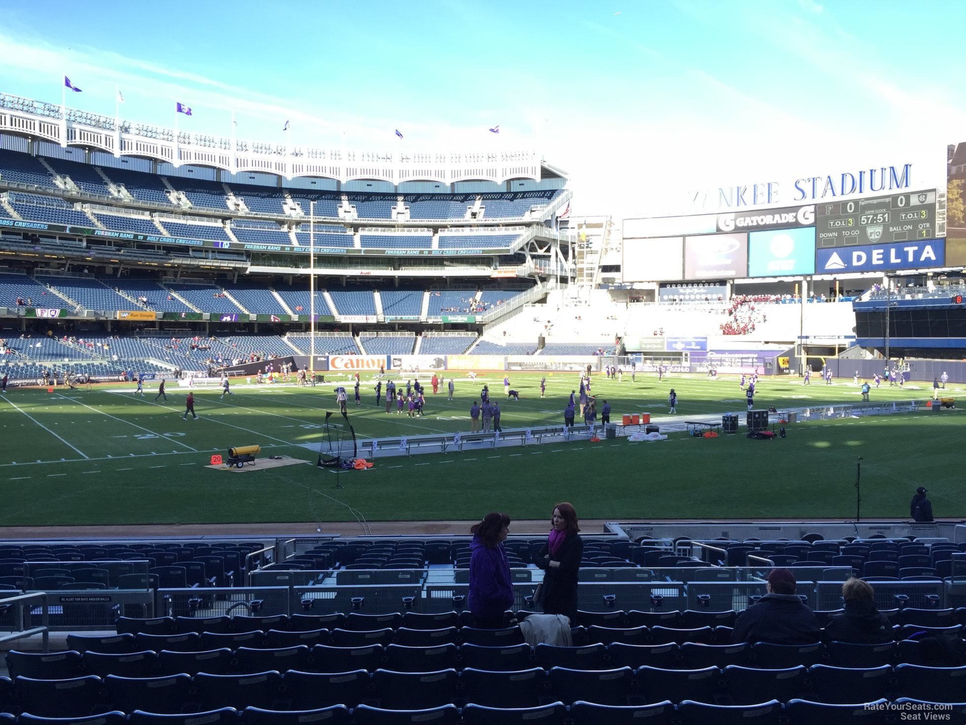 section 112, row 10 seat view  for football - yankee stadium