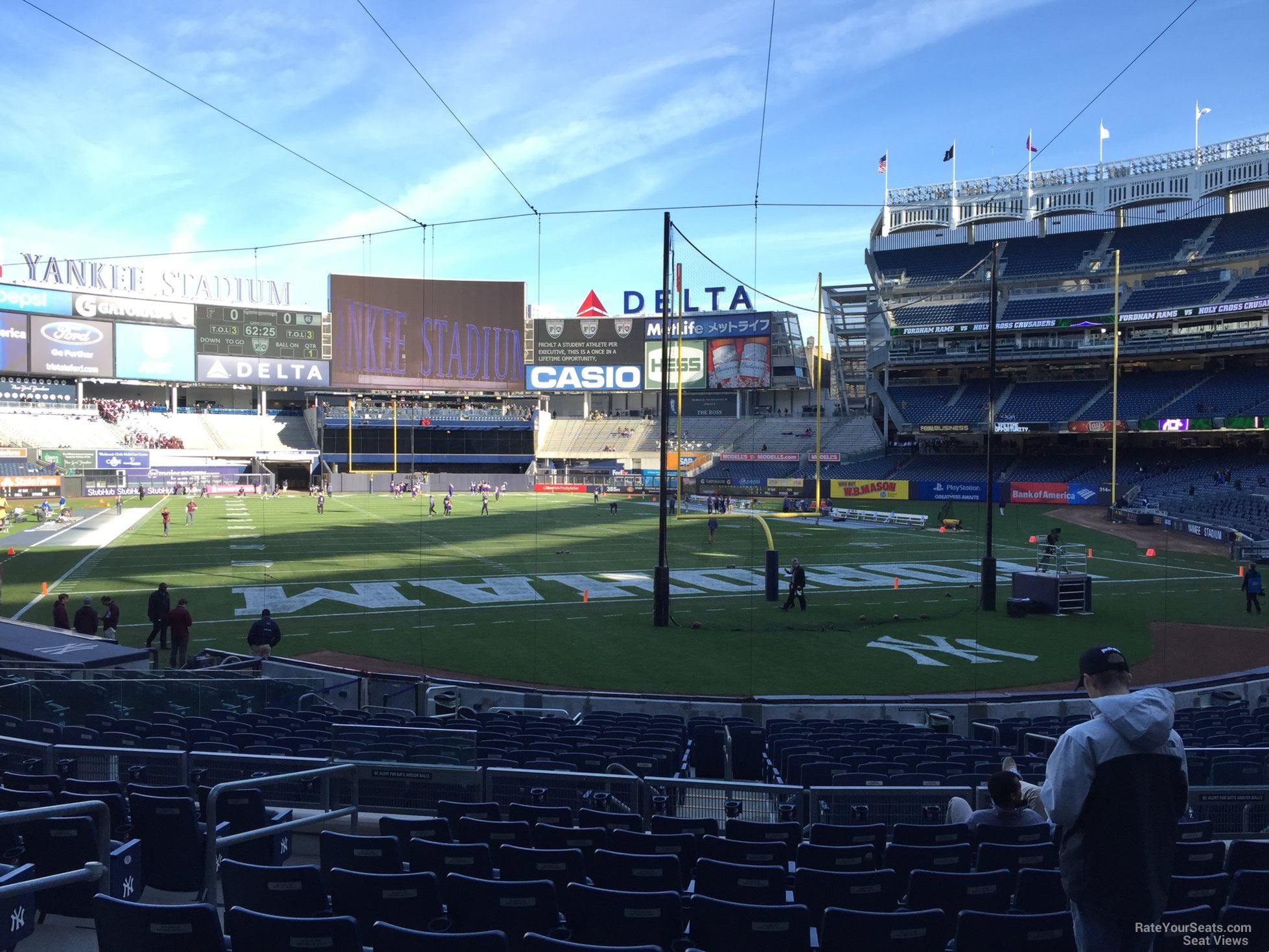 section 121a, row 10 seat view  for football - yankee stadium