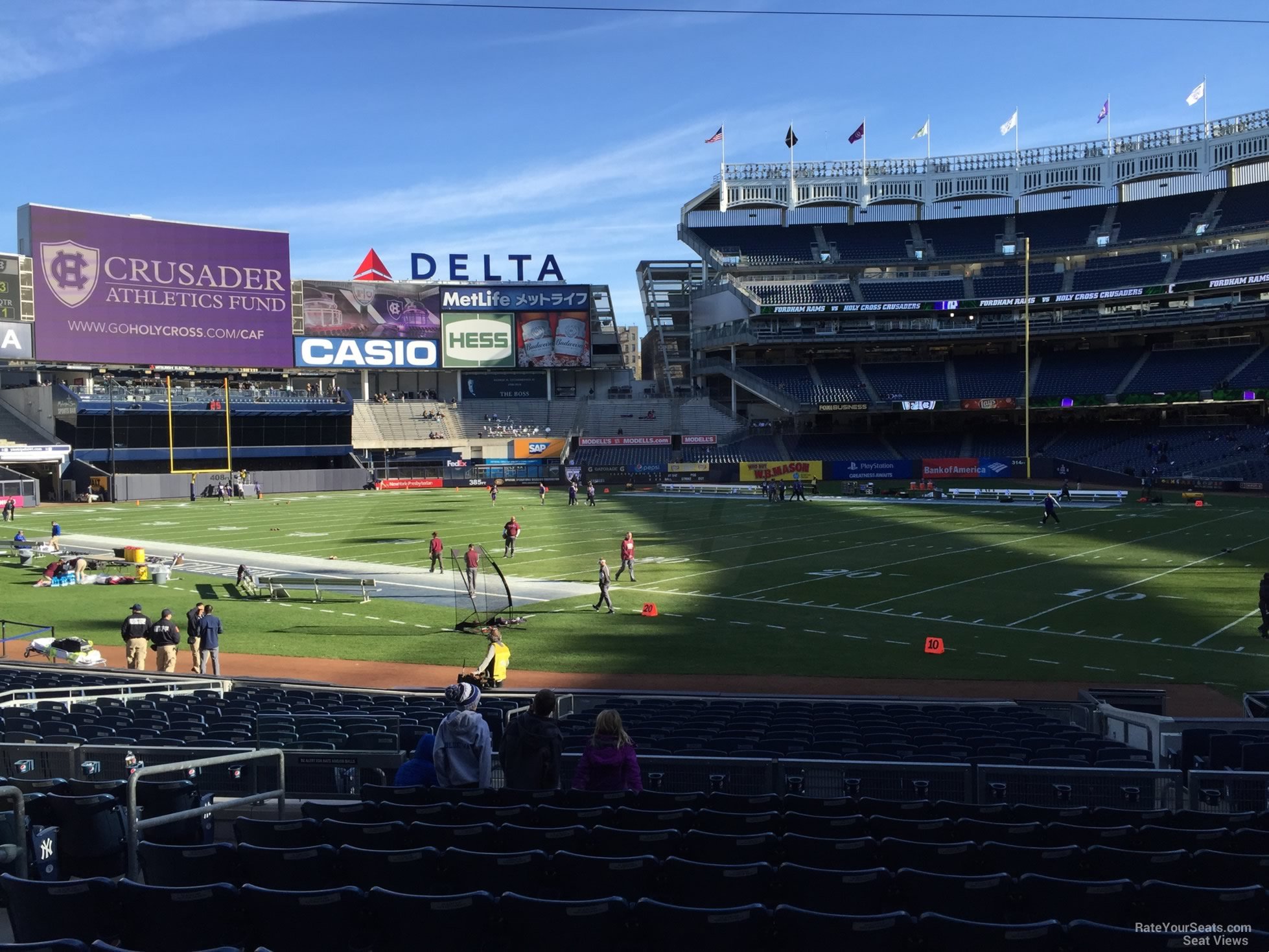 section 126, row 10 seat view  for football - yankee stadium