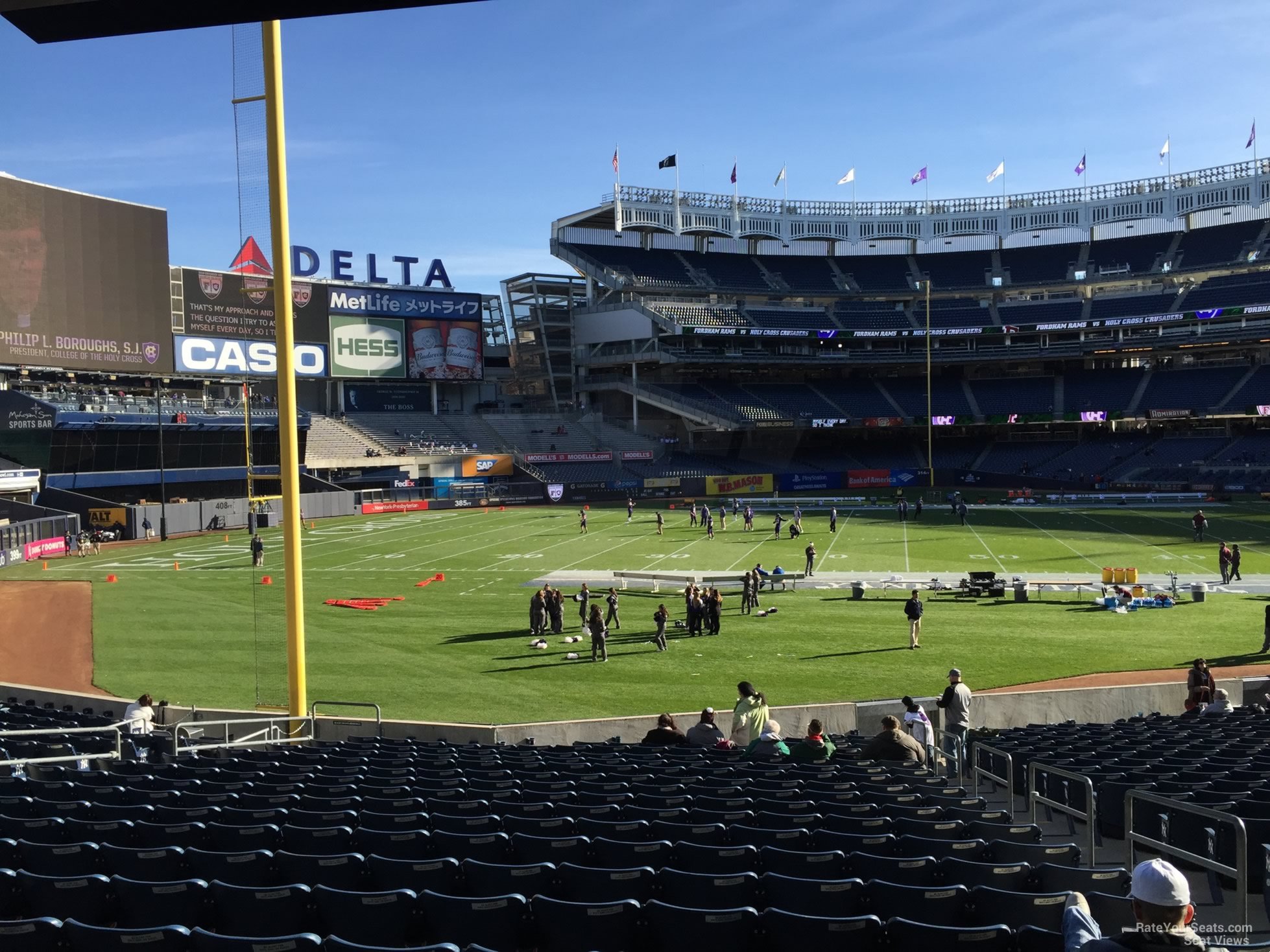 section 131, row 22 seat view  for football - yankee stadium