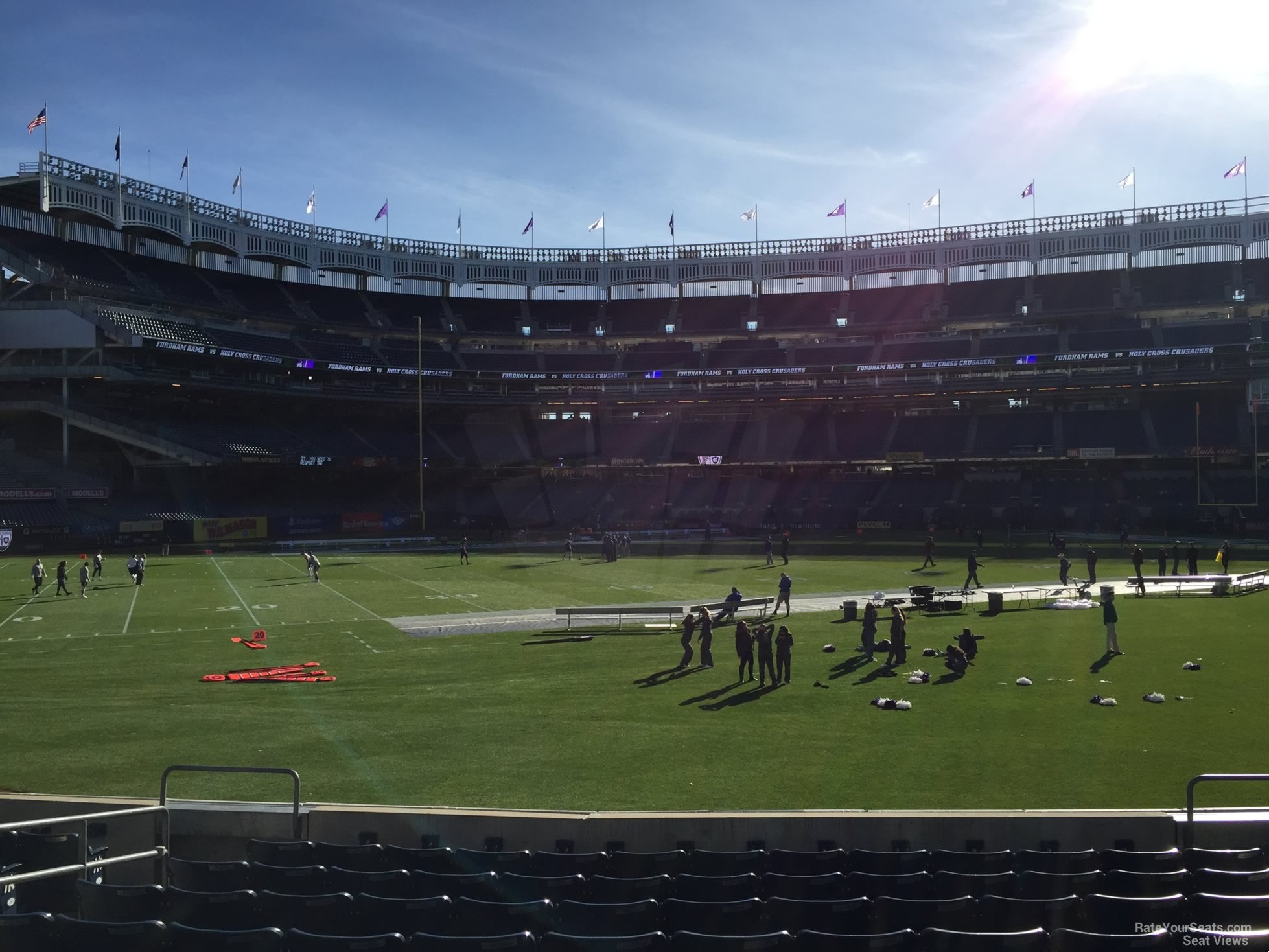 section 133, row 10 seat view  for football - yankee stadium
