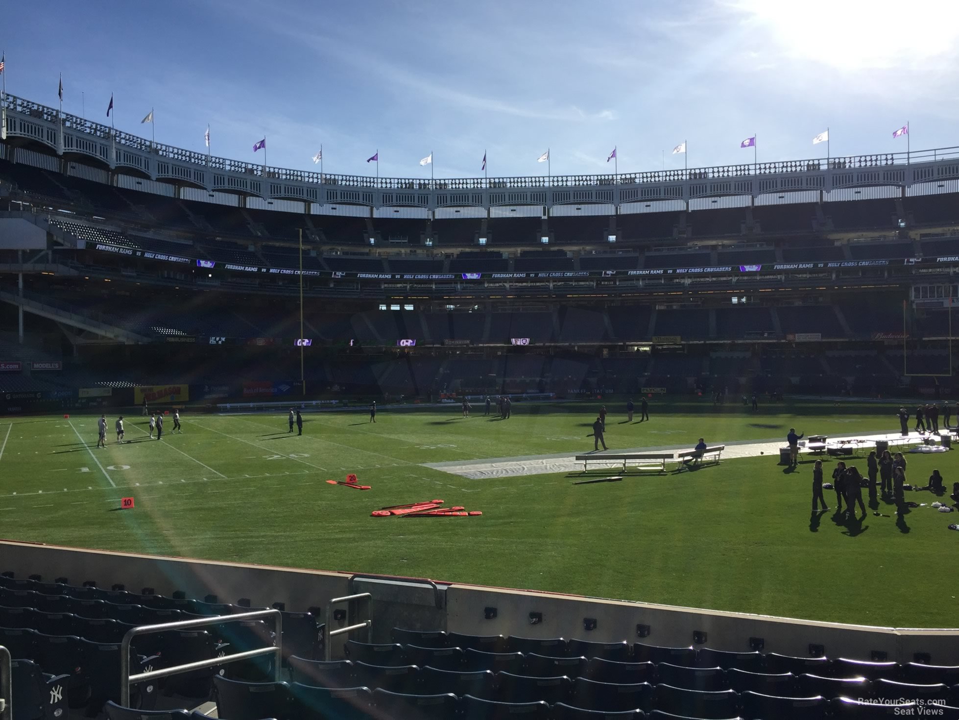 section 134, row 10 seat view  for football - yankee stadium