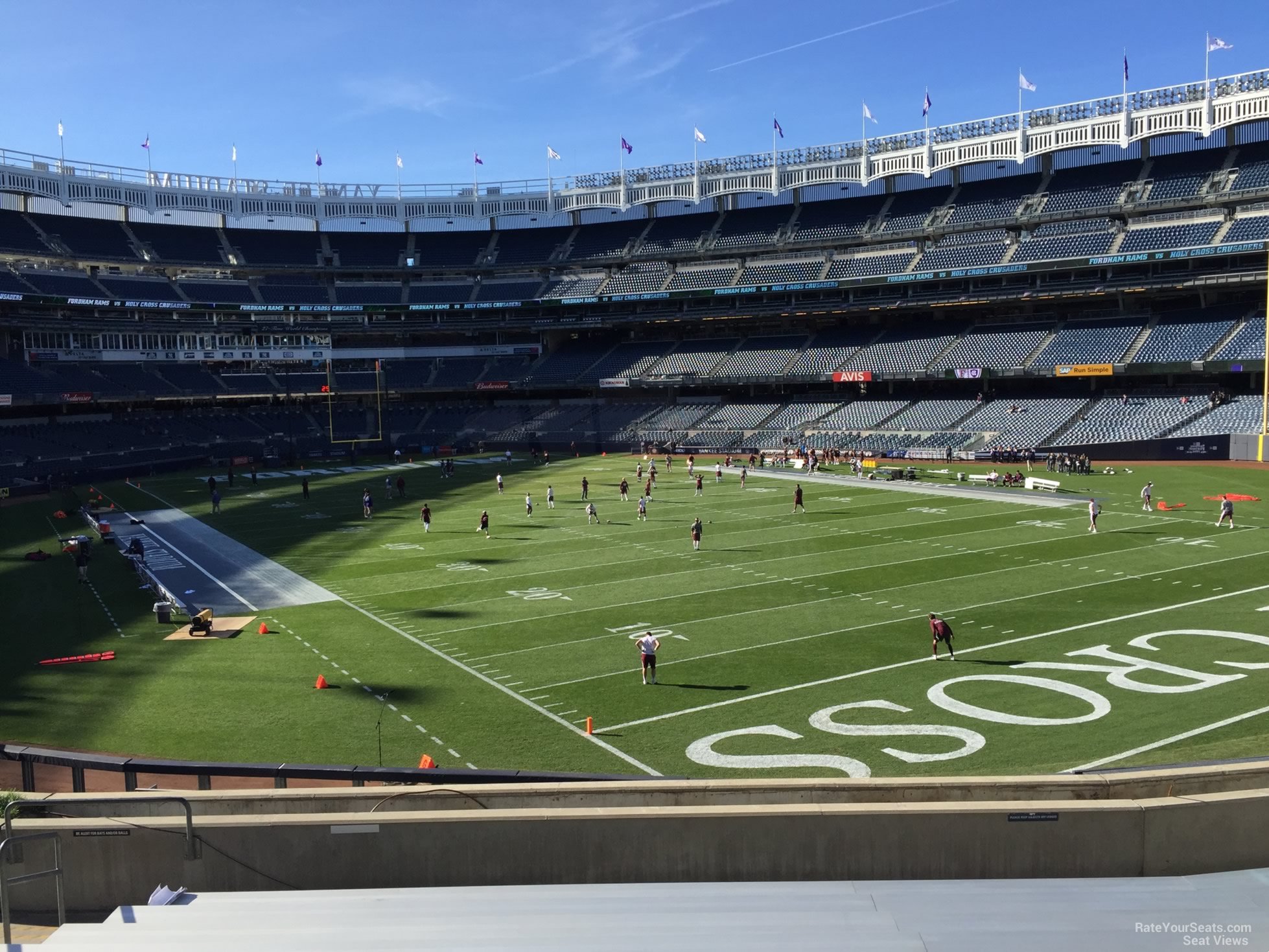 section 201, row 12 seat view  for football - yankee stadium