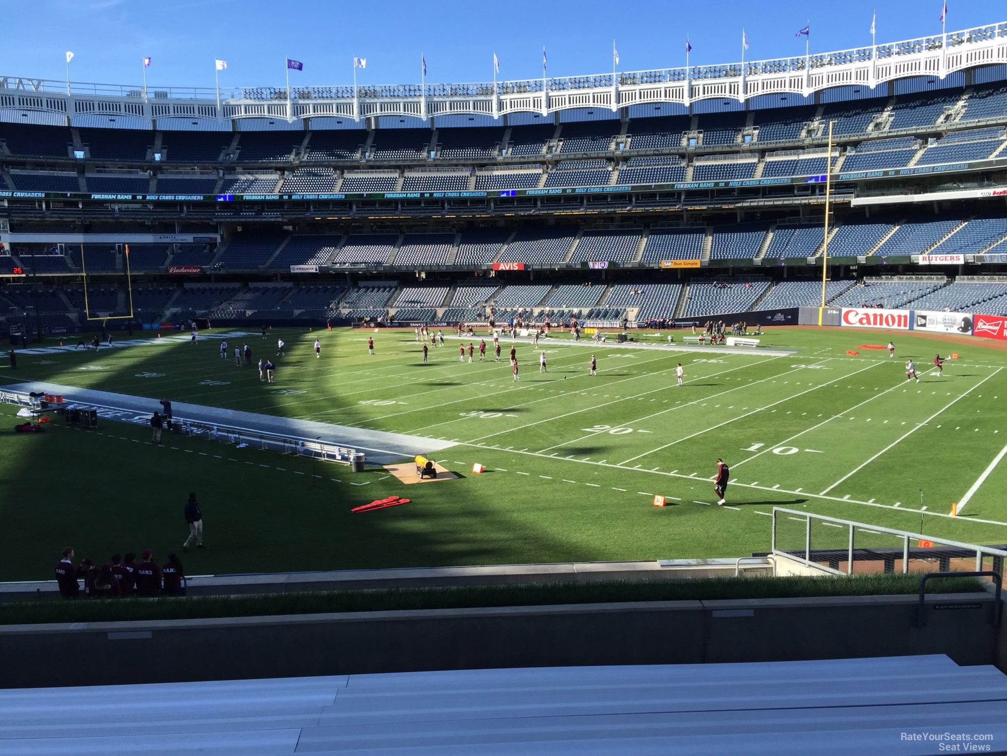 section 203, row 12 seat view  for football - yankee stadium