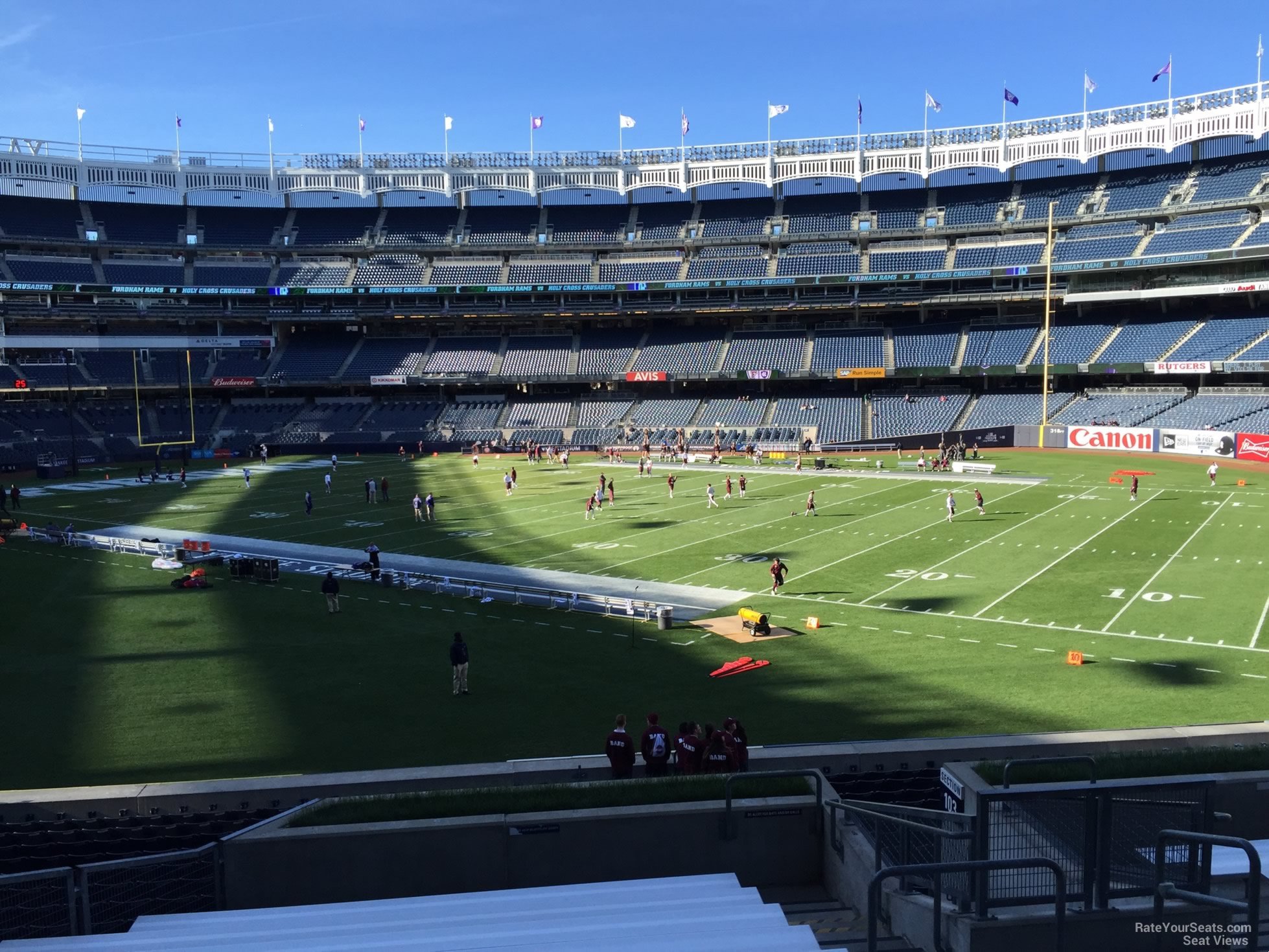 section 204, row 12 seat view  for football - yankee stadium