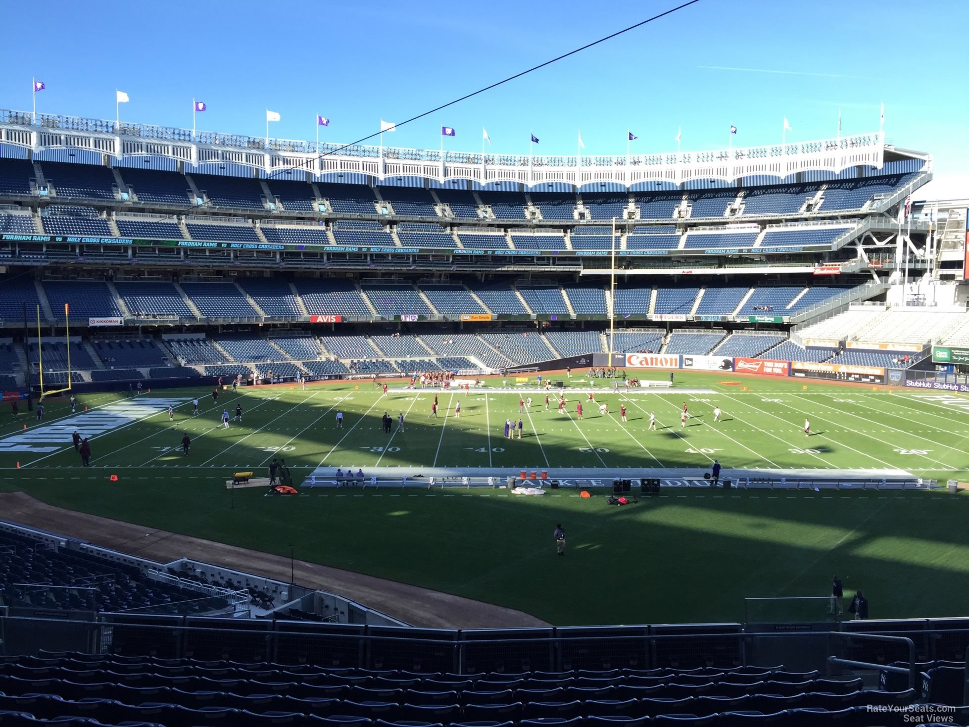 section 209, row 12 seat view  for football - yankee stadium