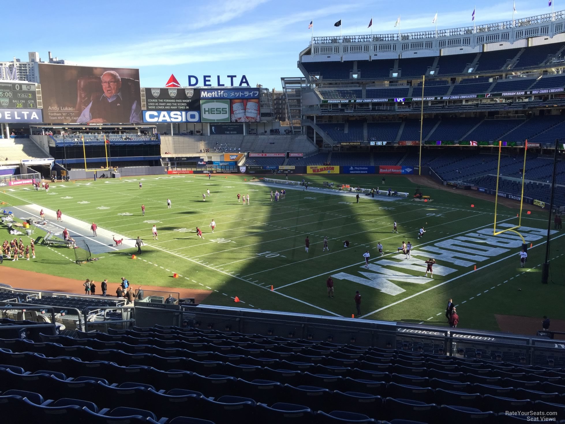 section 224, row 12 seat view  for football - yankee stadium
