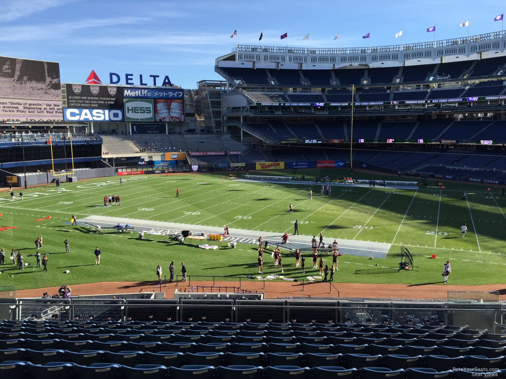section 228, row 12 seat view  for football - yankee stadium