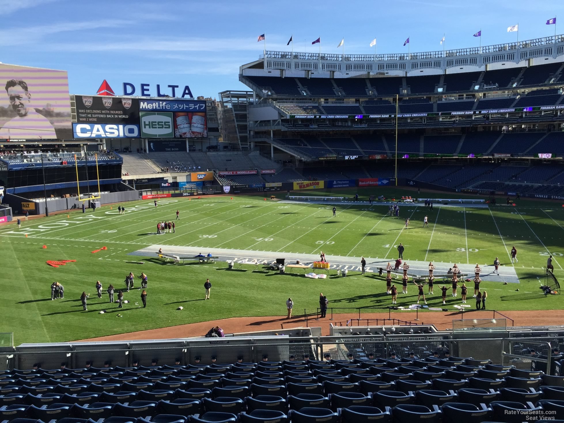 section 229, row 12 seat view  for football - yankee stadium
