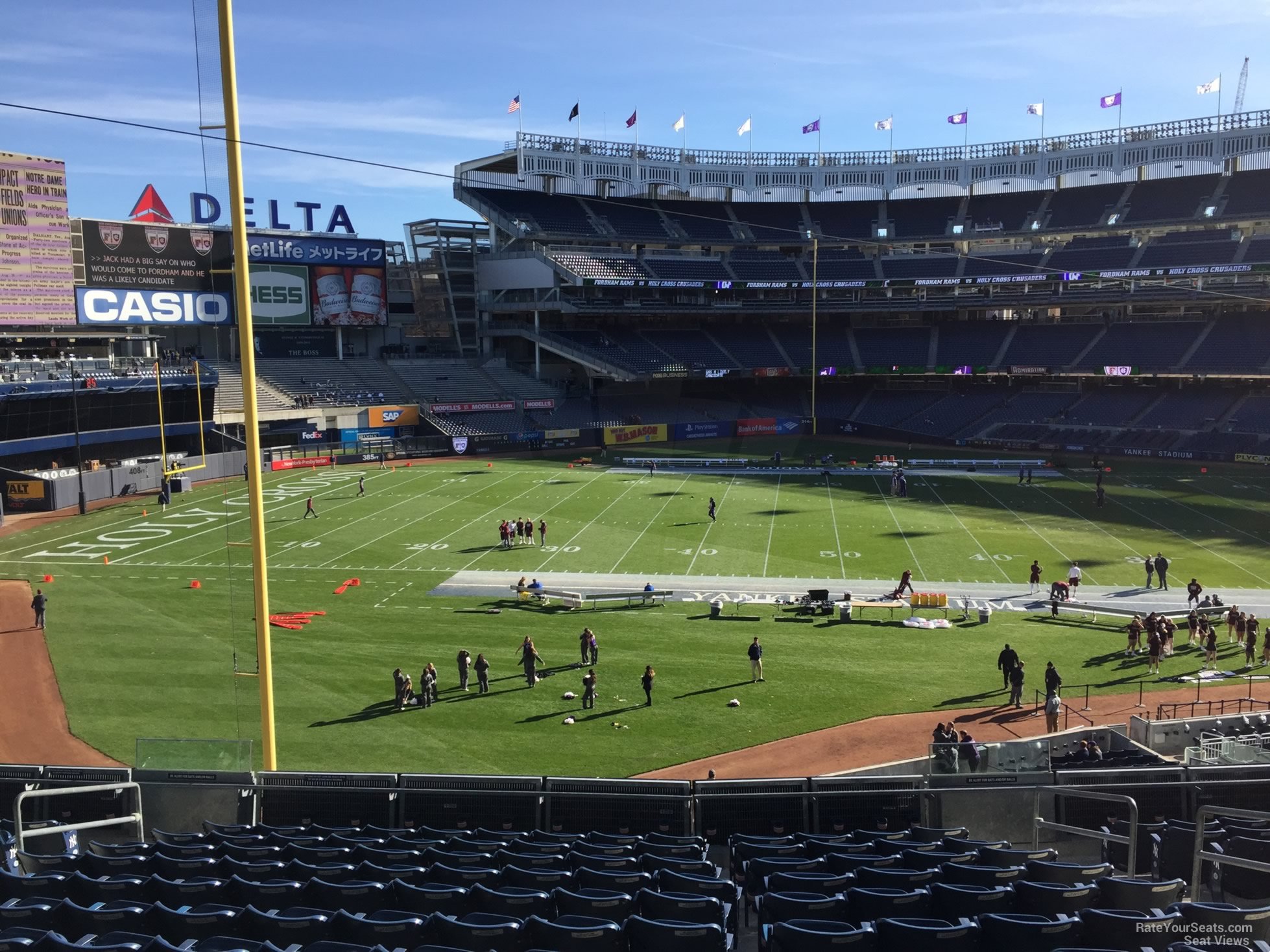 section 231, row 12 seat view  for football - yankee stadium