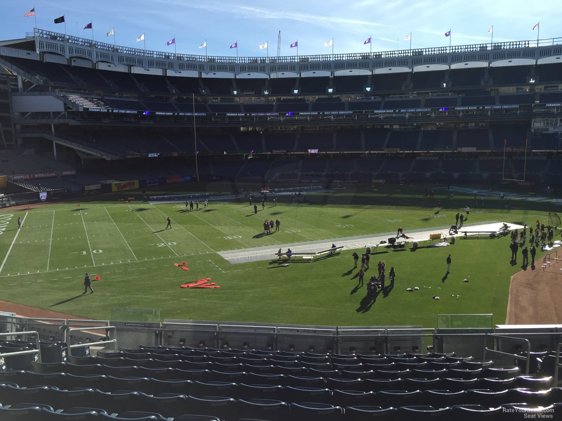 section 233b, row 12 seat view  for football - yankee stadium