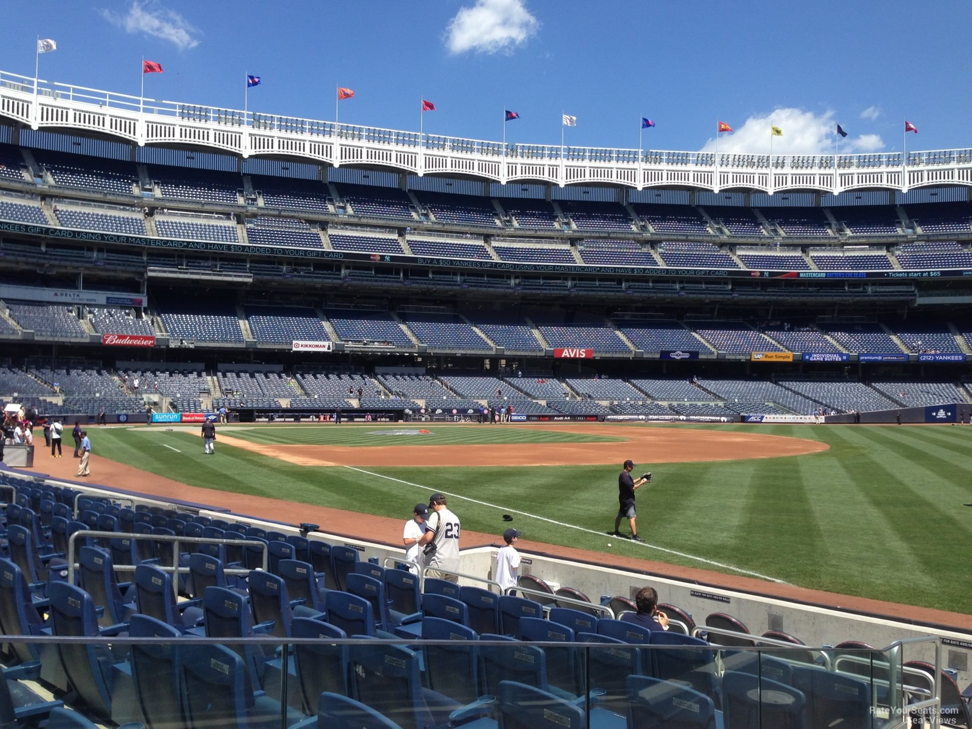 section 111, row 10 seat view  for baseball - yankee stadium