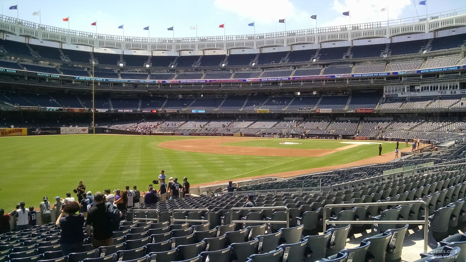 section 130, row 18 seat view  for baseball - yankee stadium