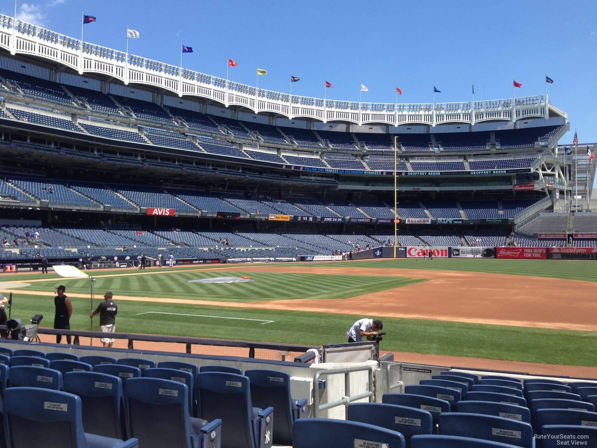 section 14b, row 9 seat view  for baseball - yankee stadium