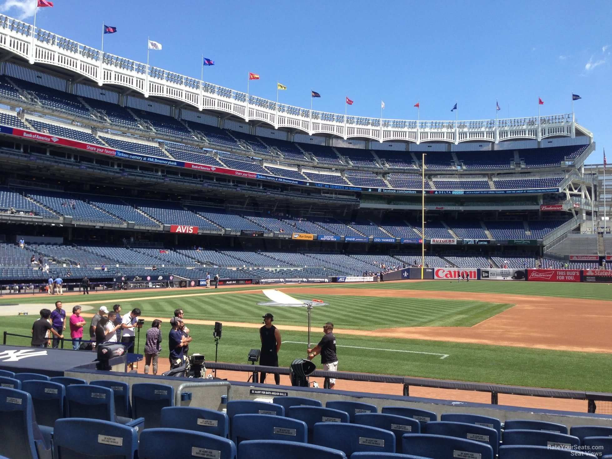 section 15b, row 9 seat view  for baseball - yankee stadium