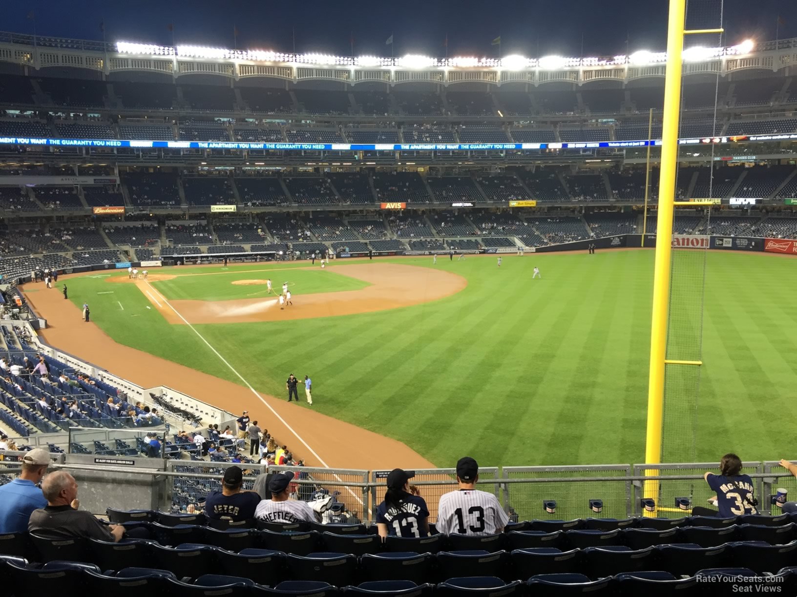 section 208, row 9 seat view  for baseball - yankee stadium