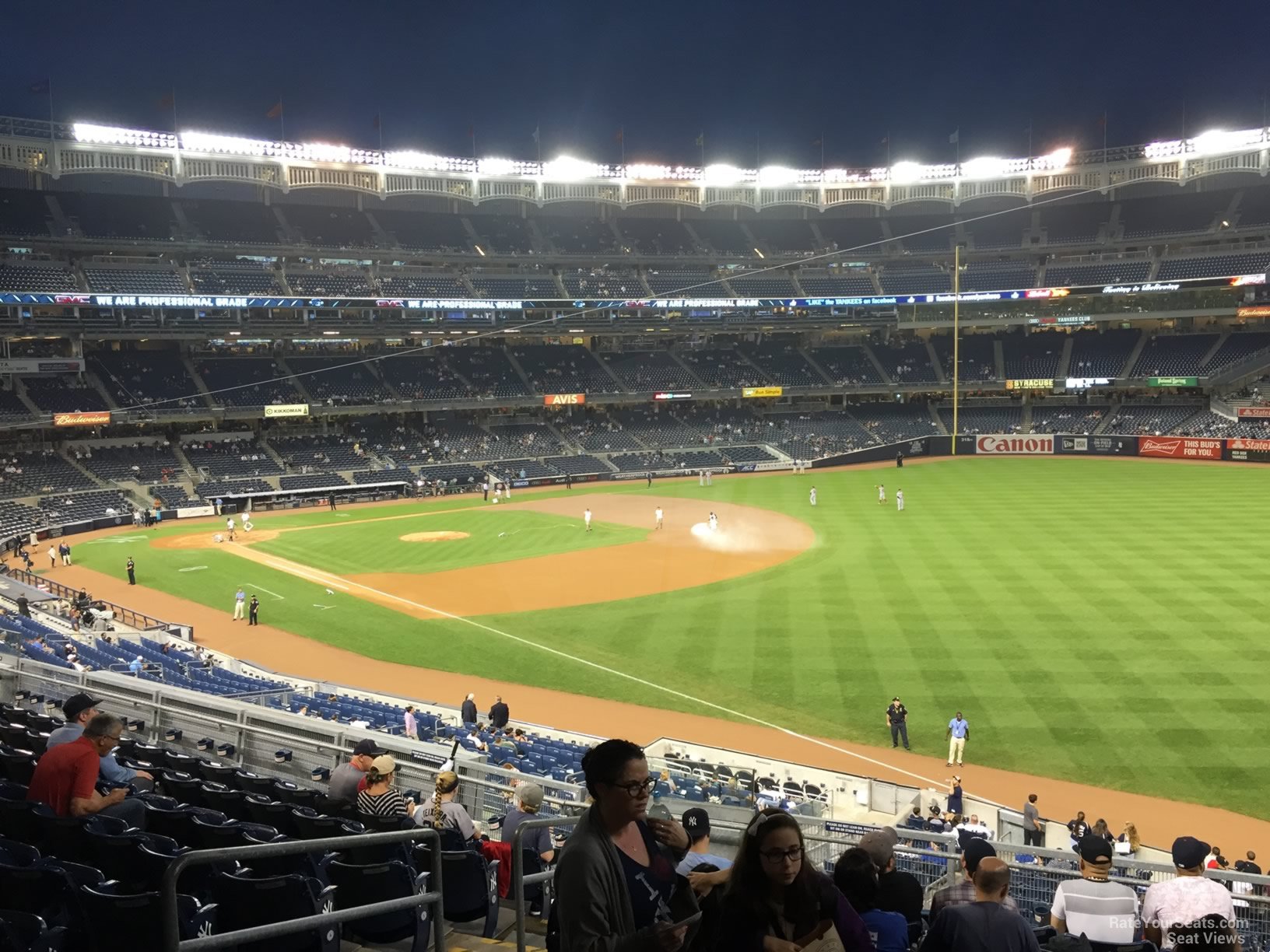 section 210, row 9 seat view  for baseball - yankee stadium