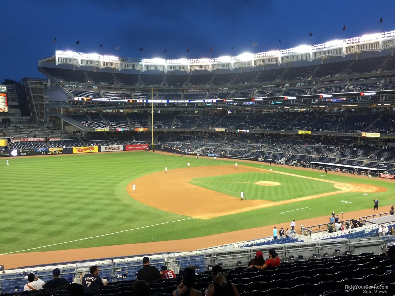 section 227b, row 13 seat view for baseball - yankee stadium