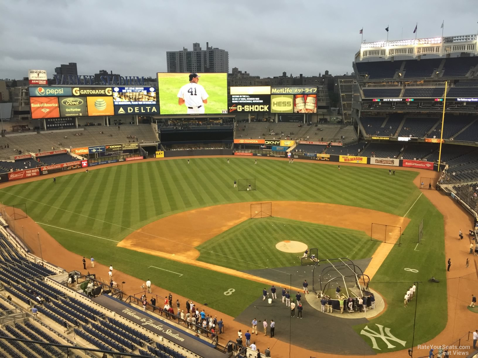 section 321, row 6 seat view for baseball - yankee stadium