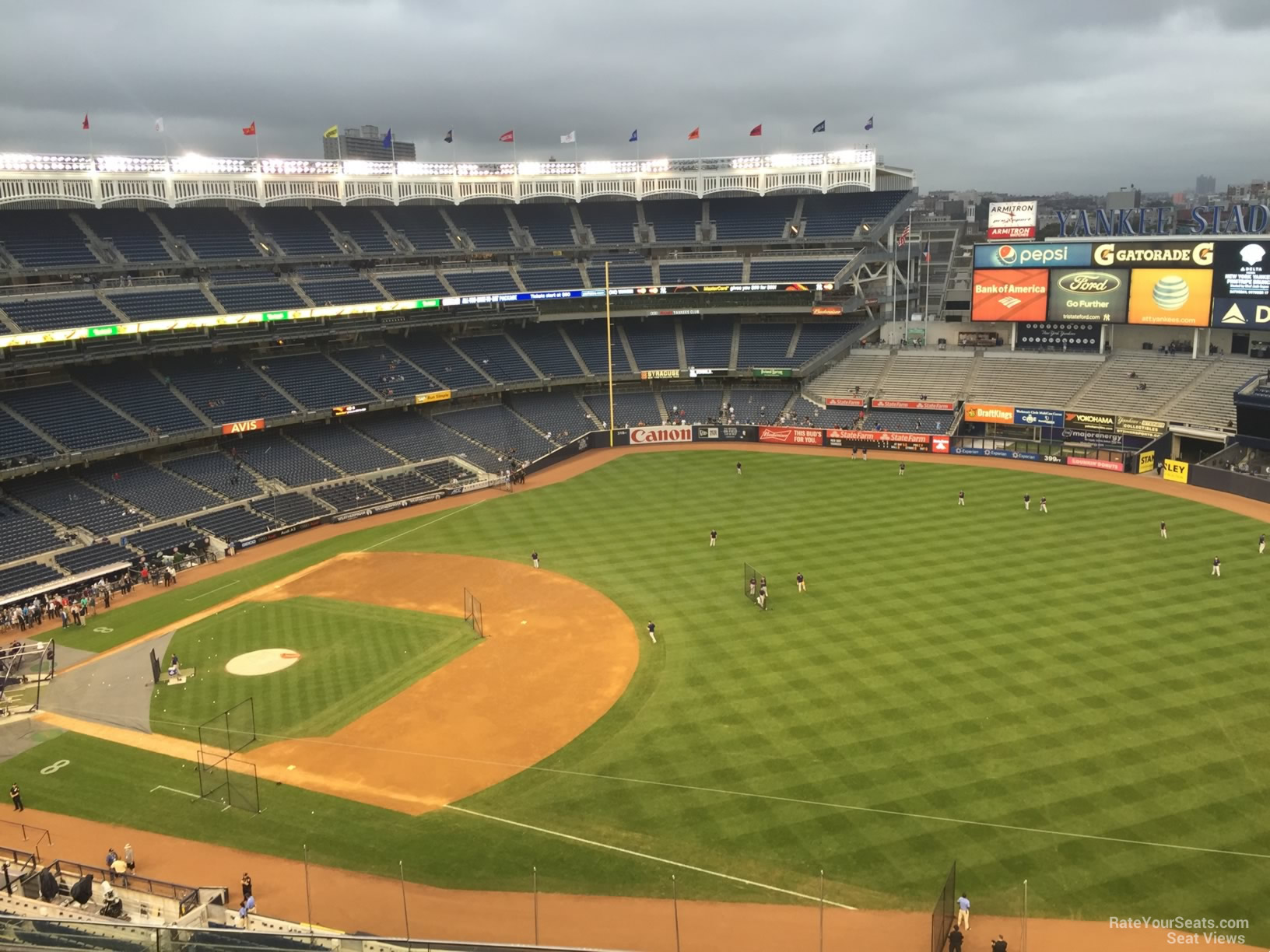 section 412, row 6 seat view  for baseball - yankee stadium