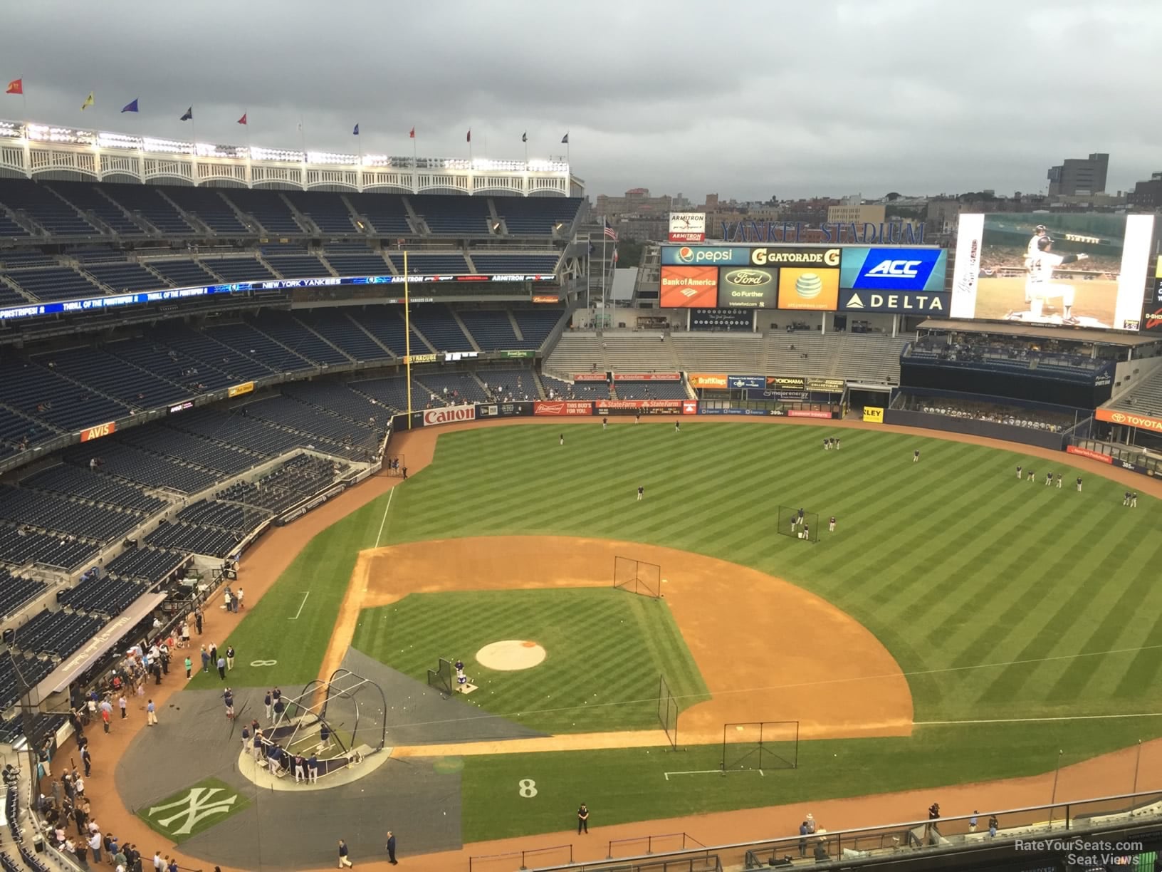 section 417, row 6 seat view for baseball - yankee stadium