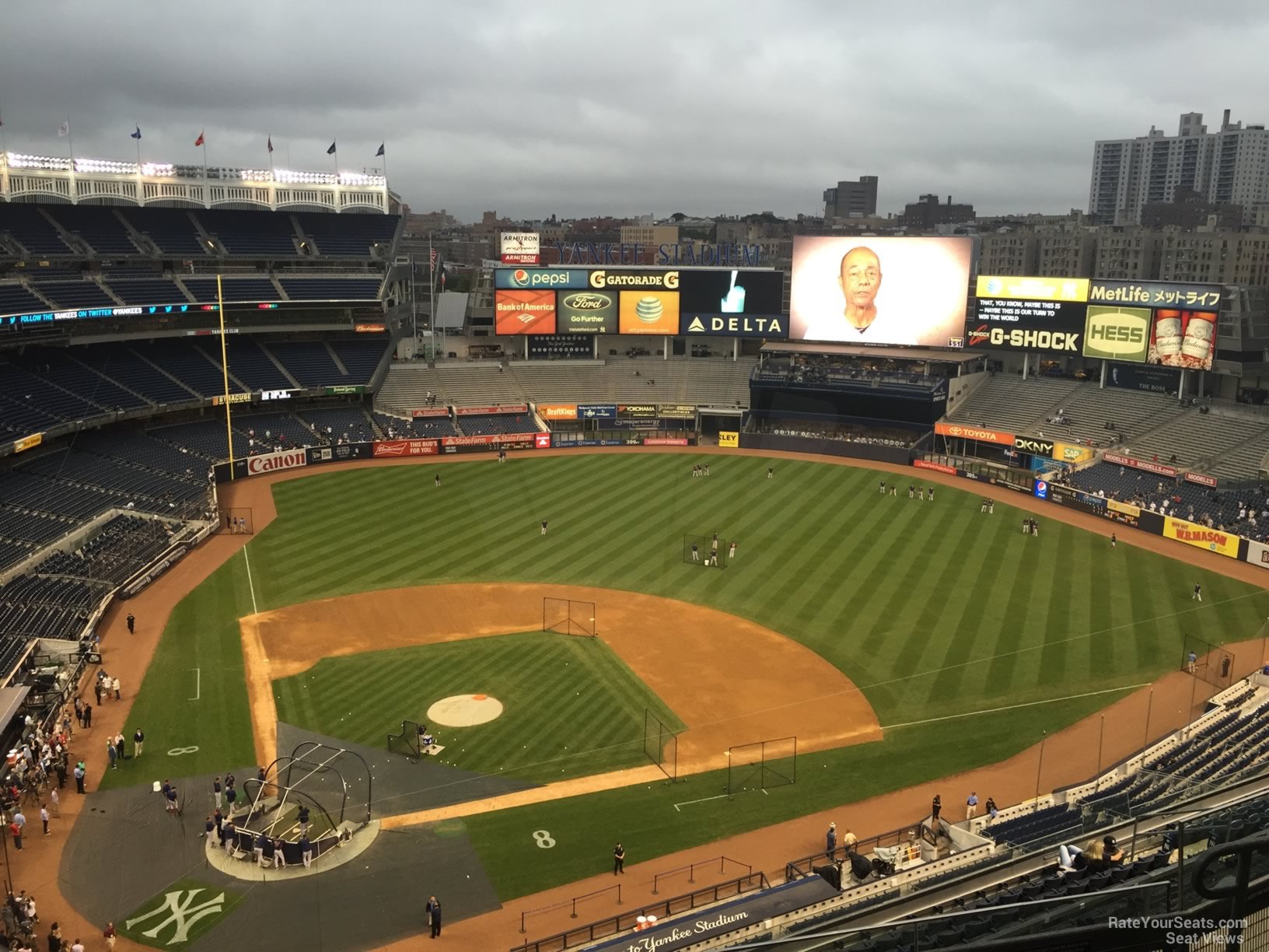 section 418, row 8 seat view  for baseball - yankee stadium