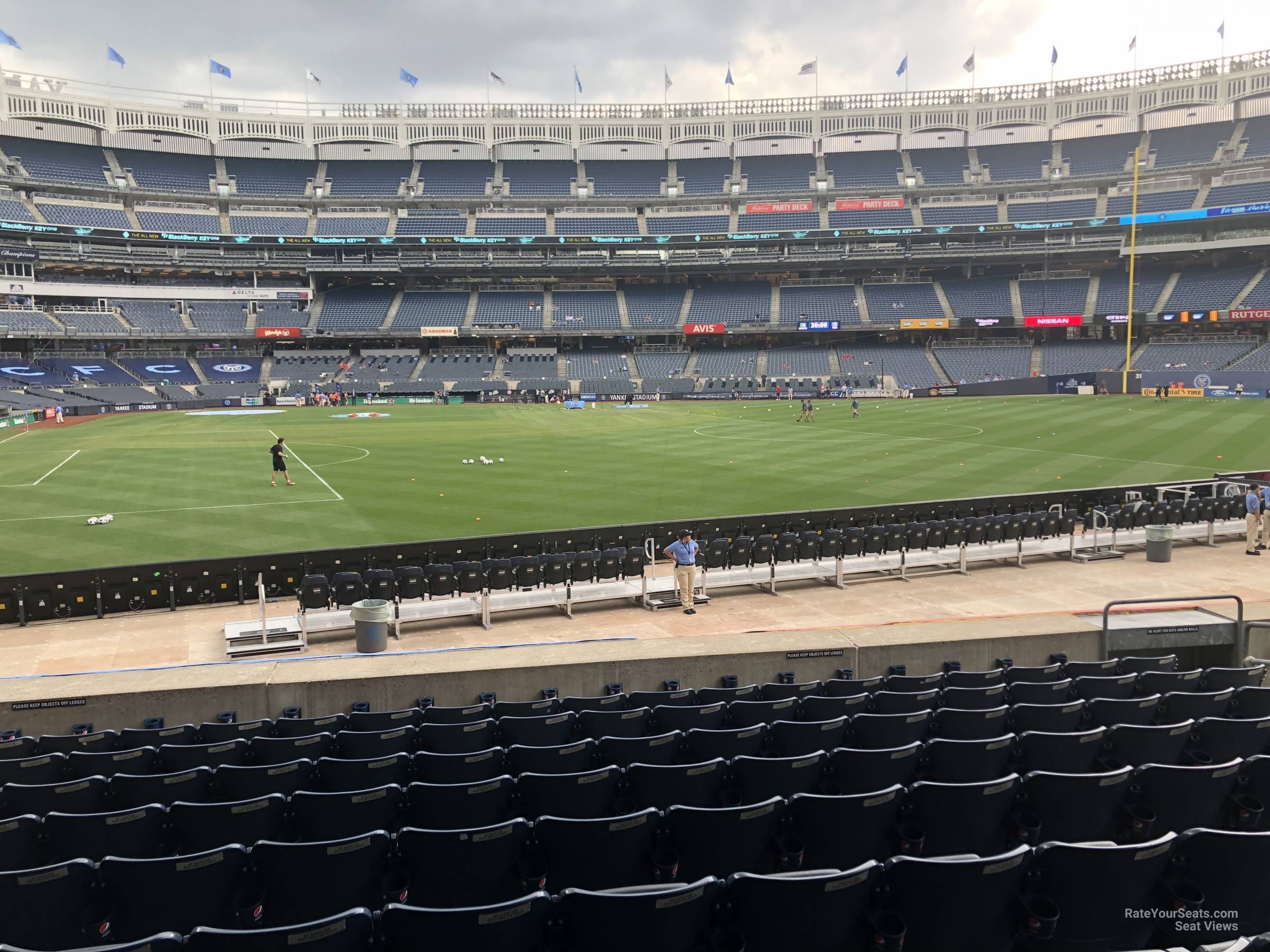 section 105, row 10 seat view  for soccer - yankee stadium