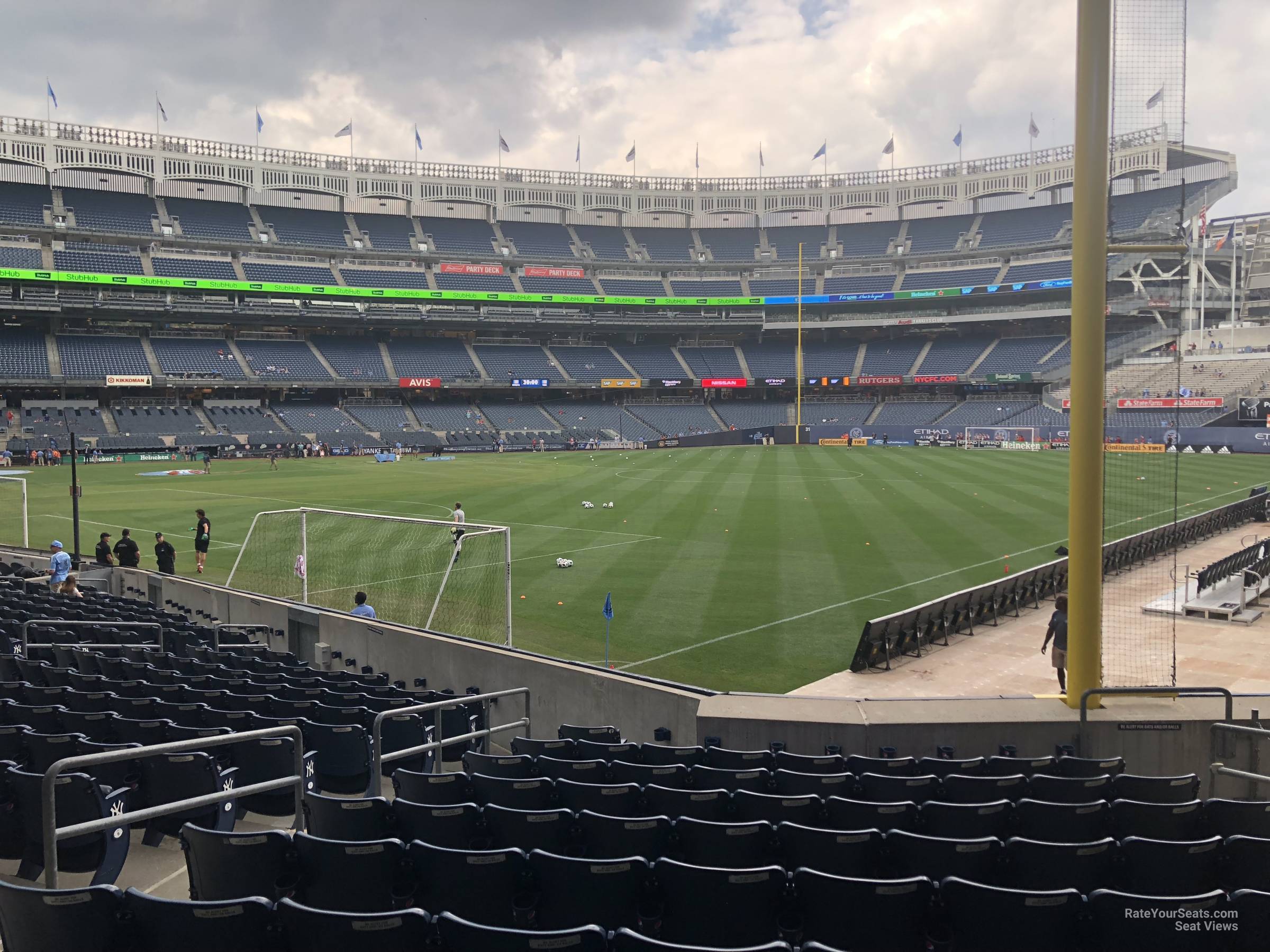 section 108, row 10 seat view  for soccer - yankee stadium