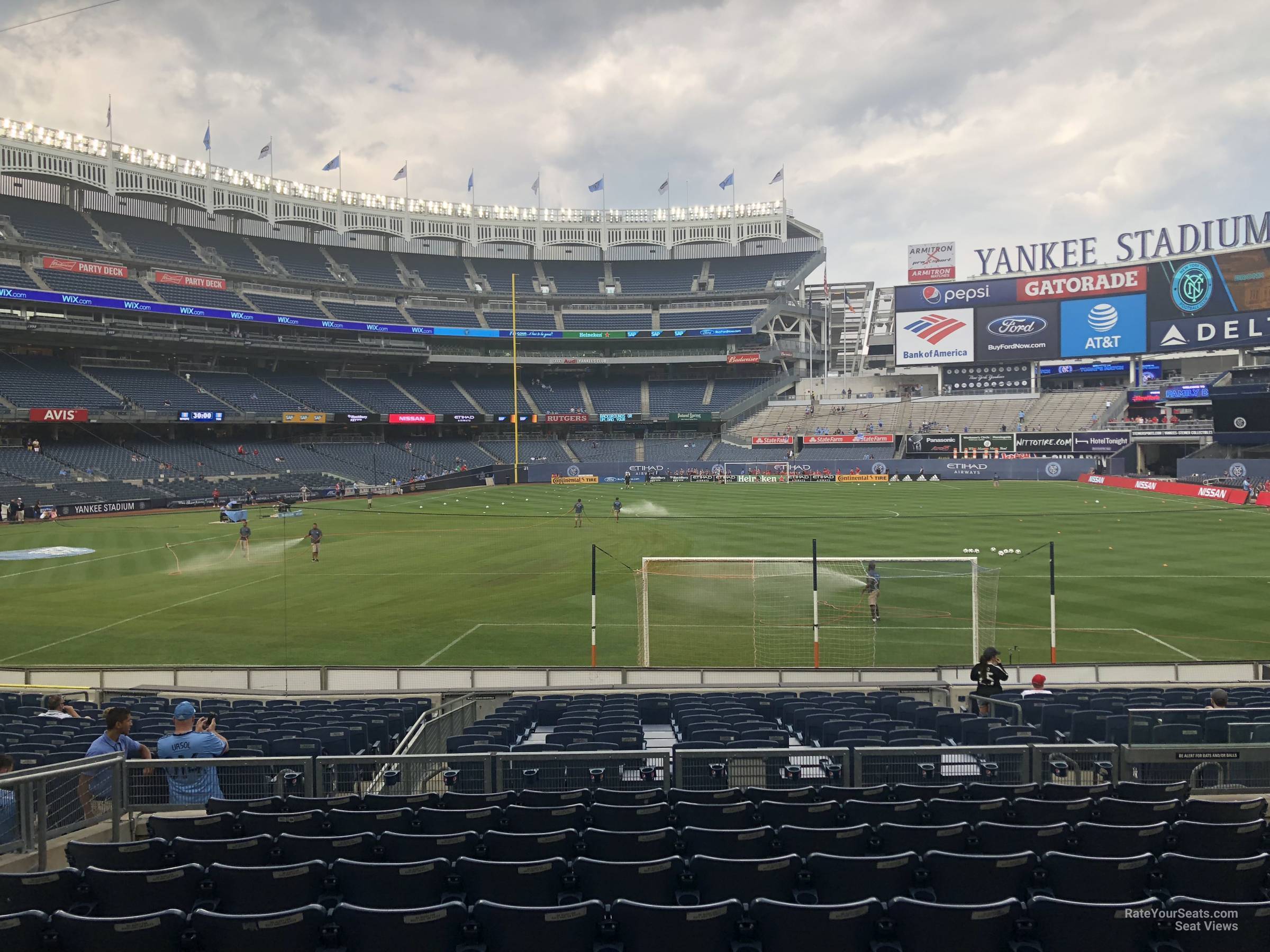 section 113, row 10 seat view  for soccer - yankee stadium