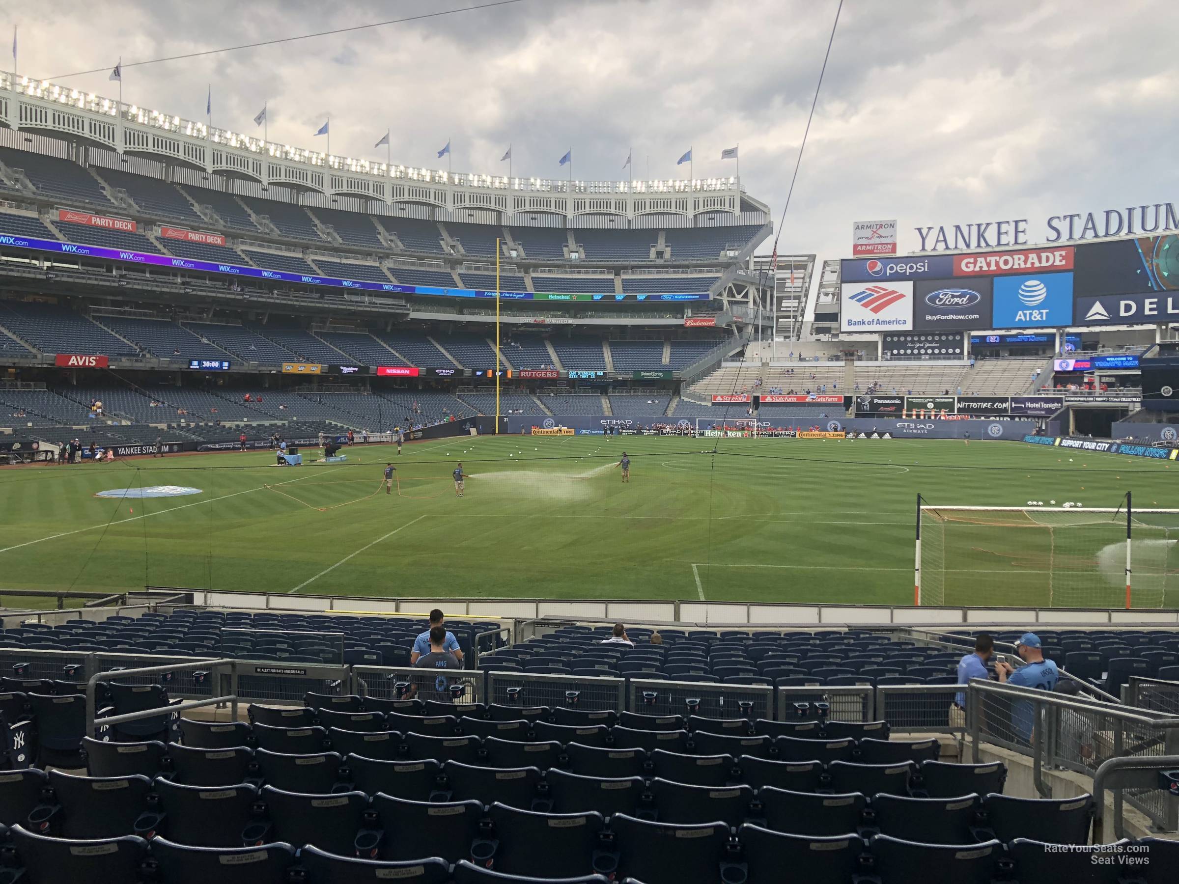 section 114a, row 10 seat view  for soccer - yankee stadium