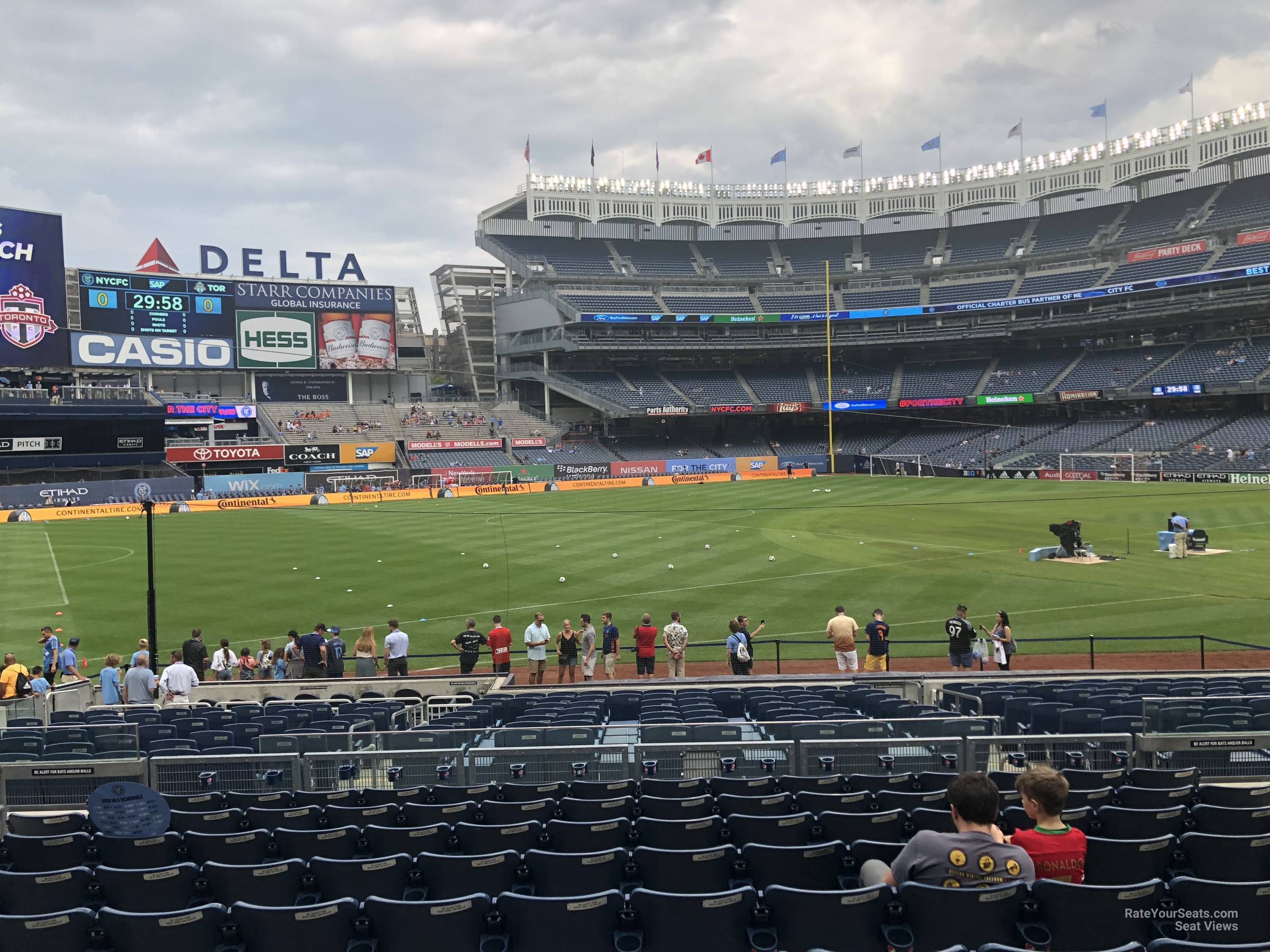 section 128, row 10 seat view  for soccer - yankee stadium