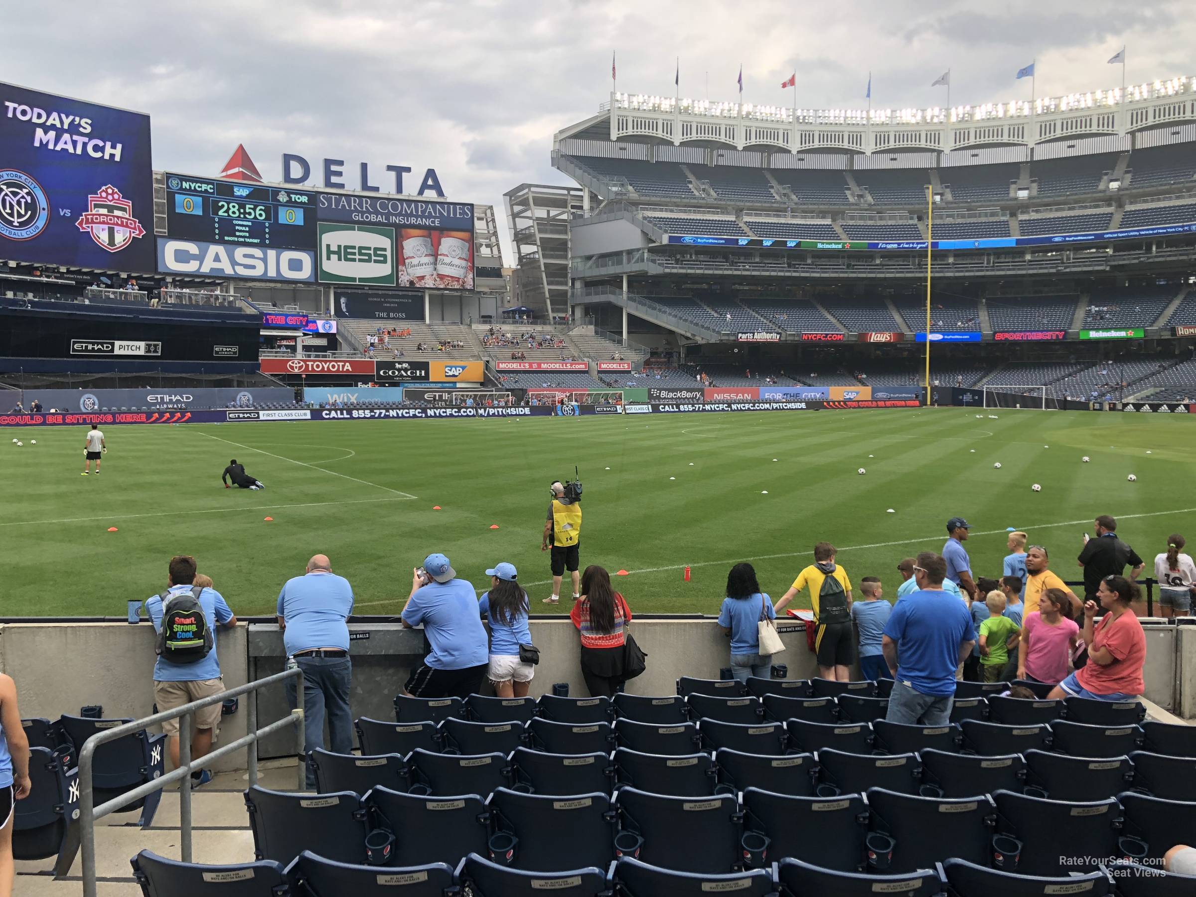 section 129, row 10 seat view  for soccer - yankee stadium