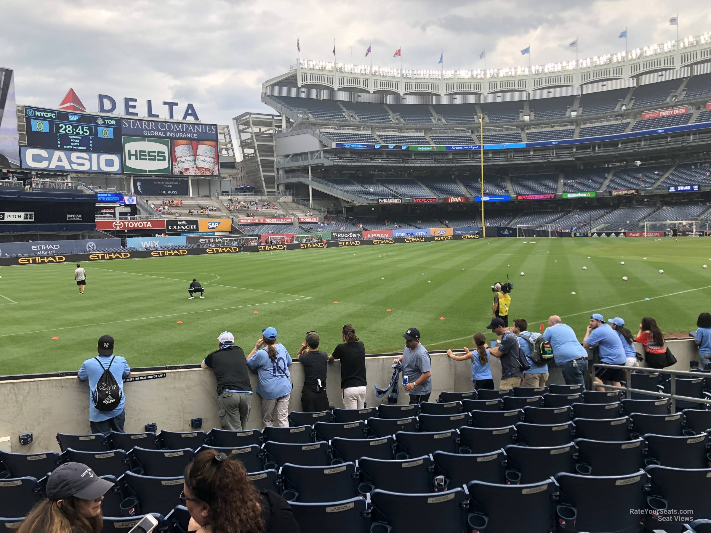 section 130, row 10 seat view  for soccer - yankee stadium