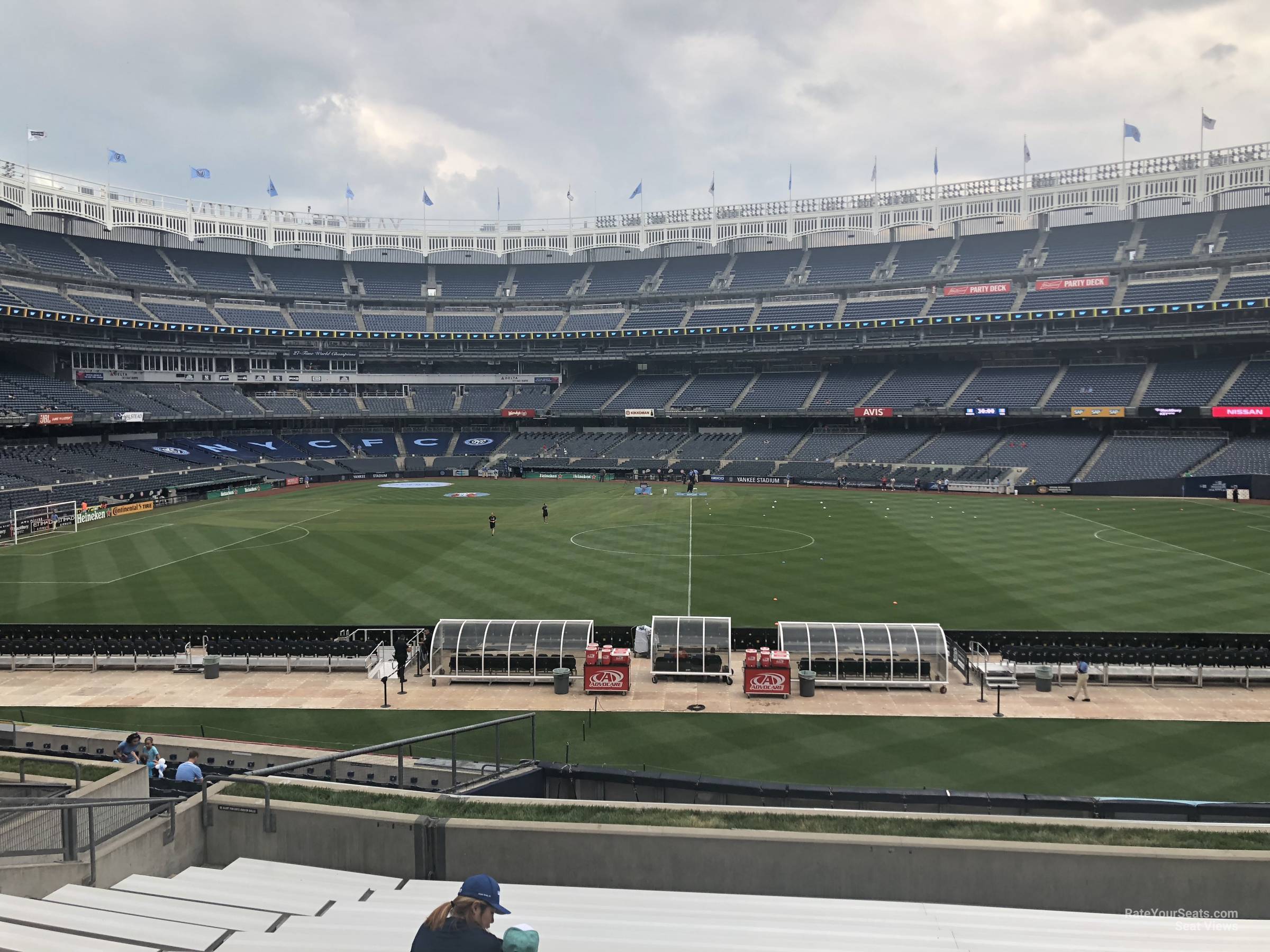 section 202, row 15 seat view  for soccer - yankee stadium