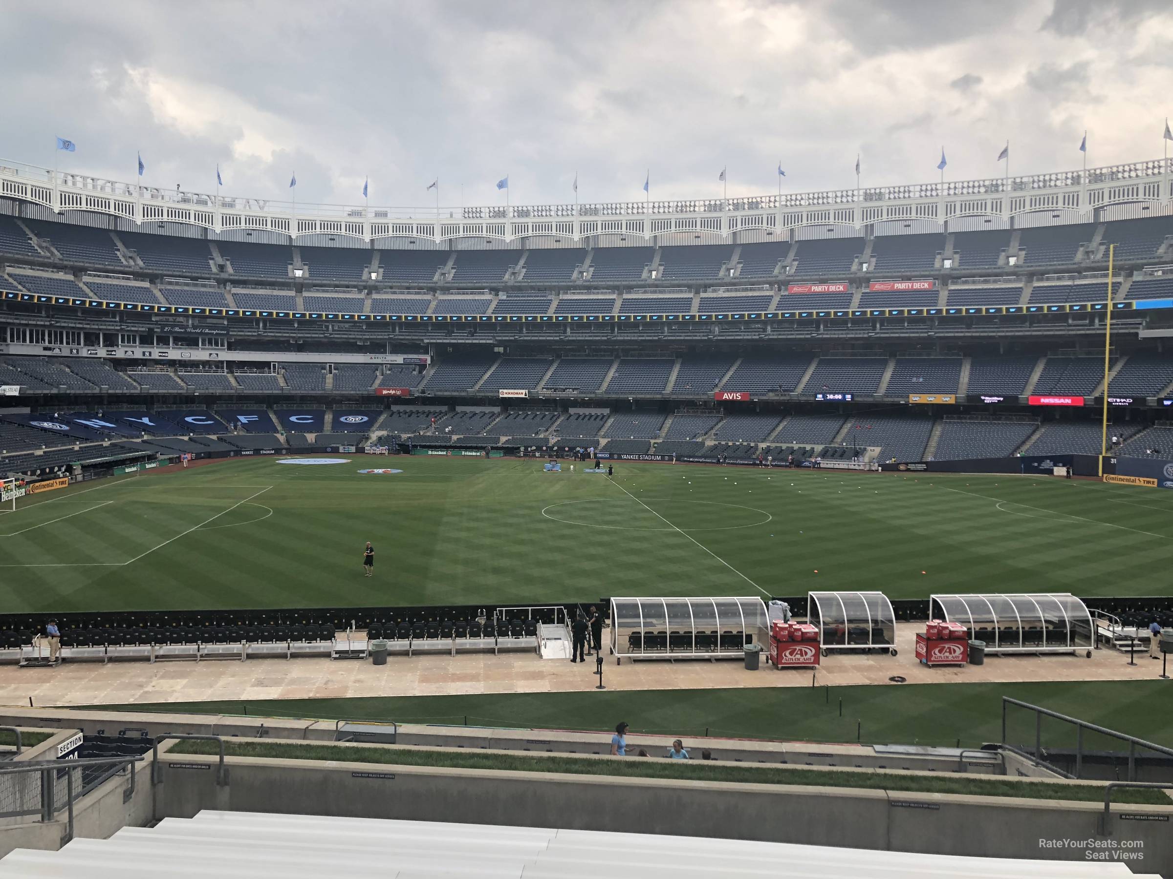 section 203, row 15 seat view  for soccer - yankee stadium